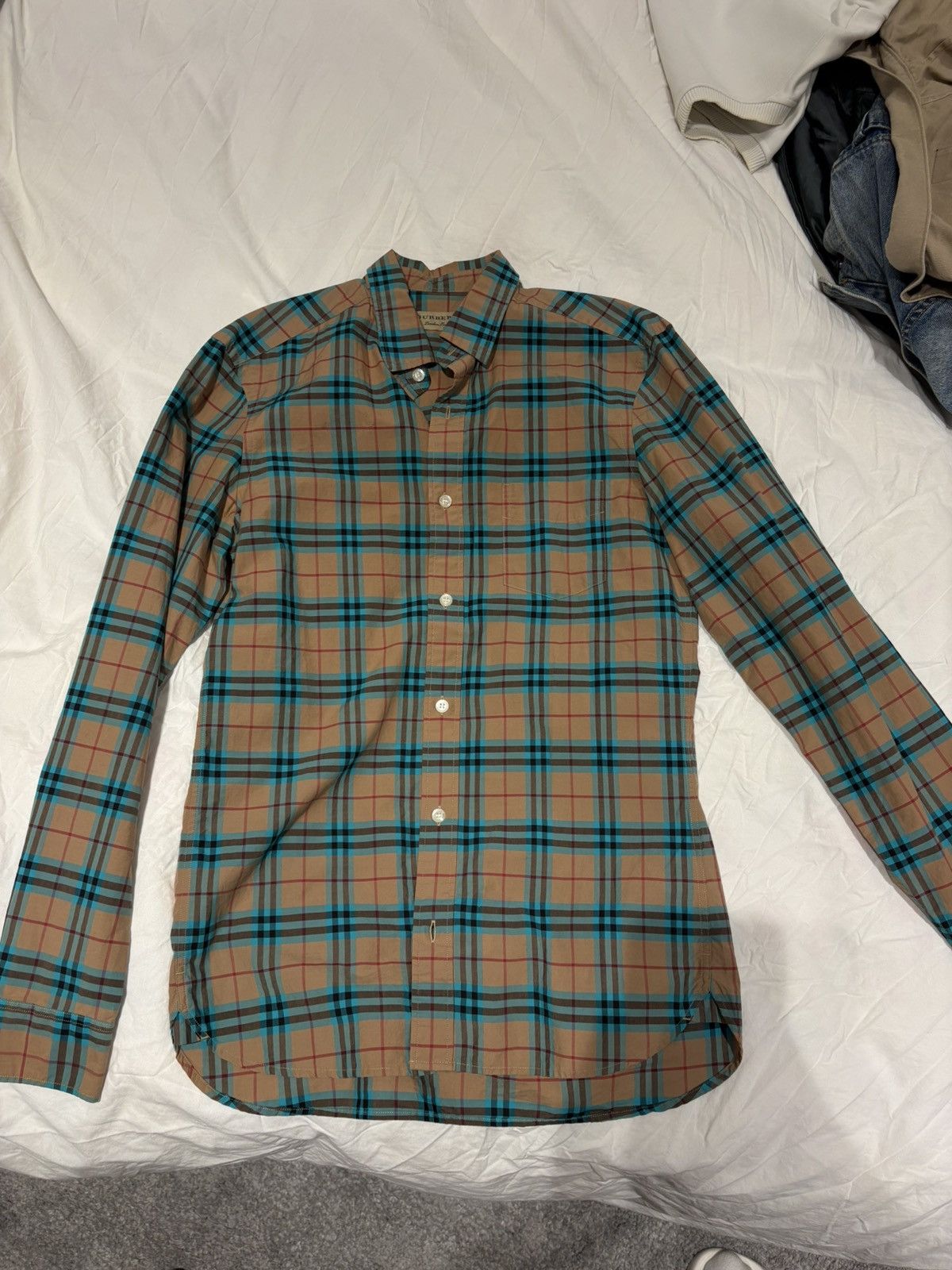 Burberry Burberry mens shirt blue/beige Size US XS / EU 42 / 0 - 4 Thumbnail