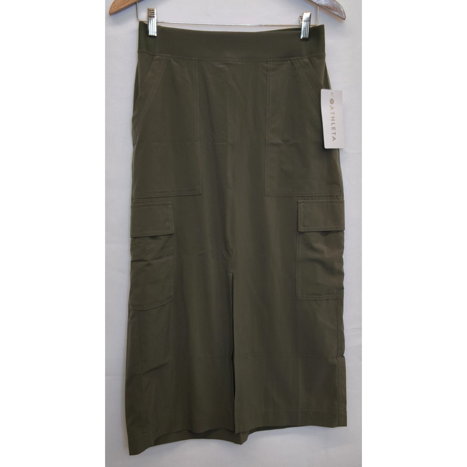 Athleta Athleta Brooklyn Heights Cargo Skirt sz 4 Green Midi NWT Size 27" / US 4 / IT 40 - 2 Thumbnail