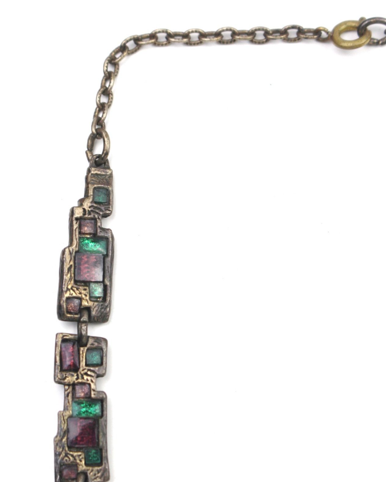 Vintage 1980S MIRACLE BRITAIN ART DECO ENAMEL NECKLACE Size ONE SIZE - 3 Thumbnail