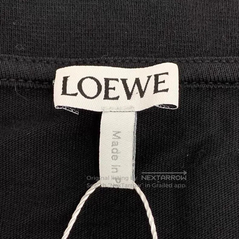 Loewe Loewe Black logo embroidery cotton round neck short-sleeve Size US L / EU 52-54 / 3 - 5 Thumbnail