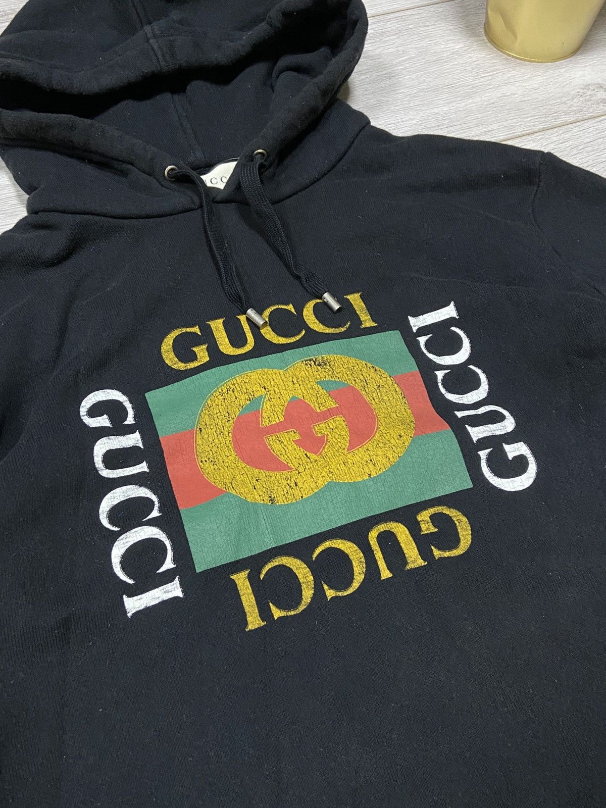 Gucci Gucci Distressed GG Box Logo Hoodie Size US M / EU 48-50 / 2 - 2 Thumbnail