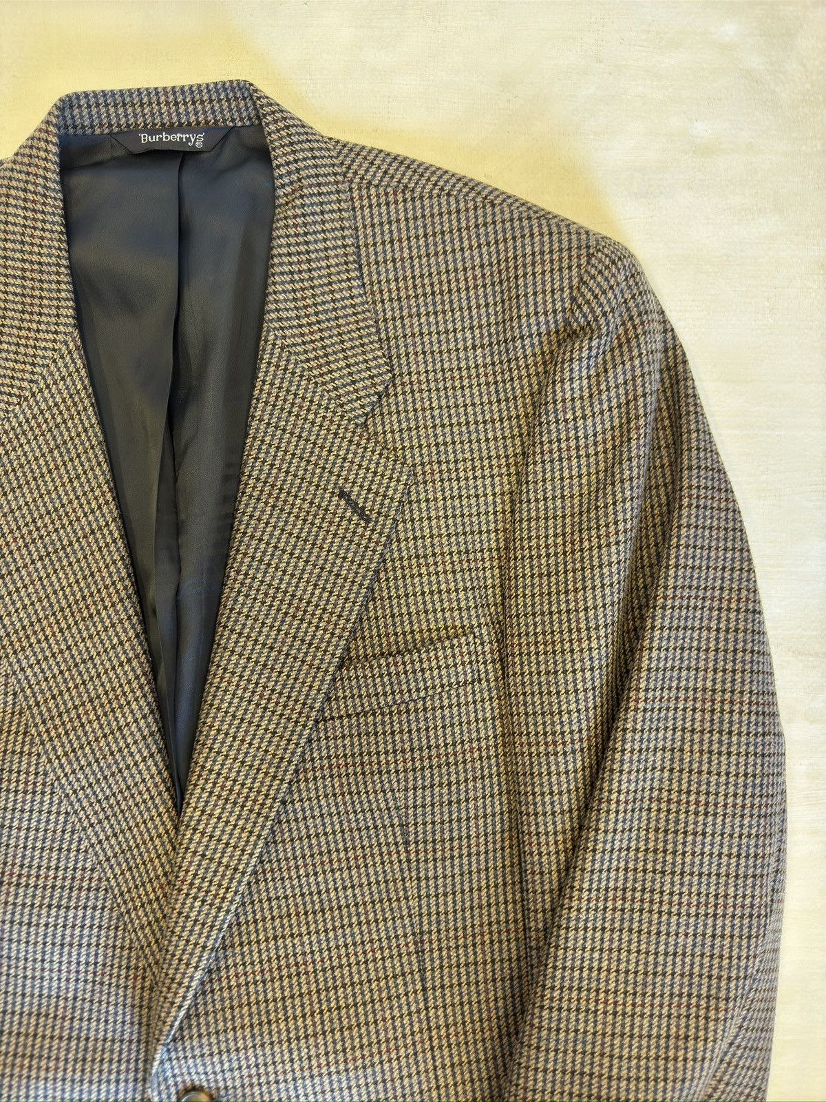 Burberry Burberrys’ Made in USA Vintage Subtle Multi Check Jacket Size 44R - 3 Thumbnail