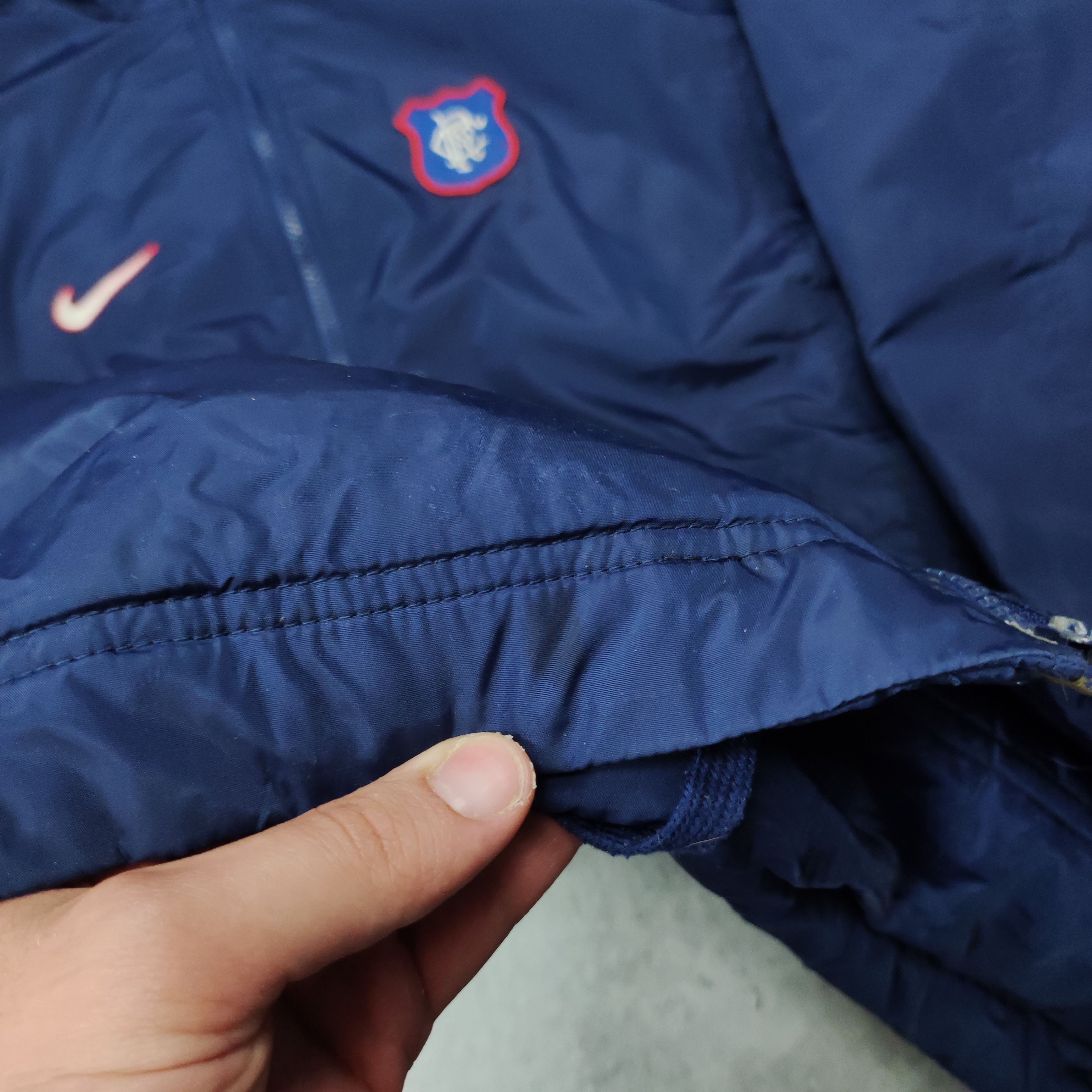 Nike × Vintage Vintage RARE 90s Glasgow Rangers Nike Reversible Jacket Size US L / EU 52-54 / 3 - 6 Thumbnail
