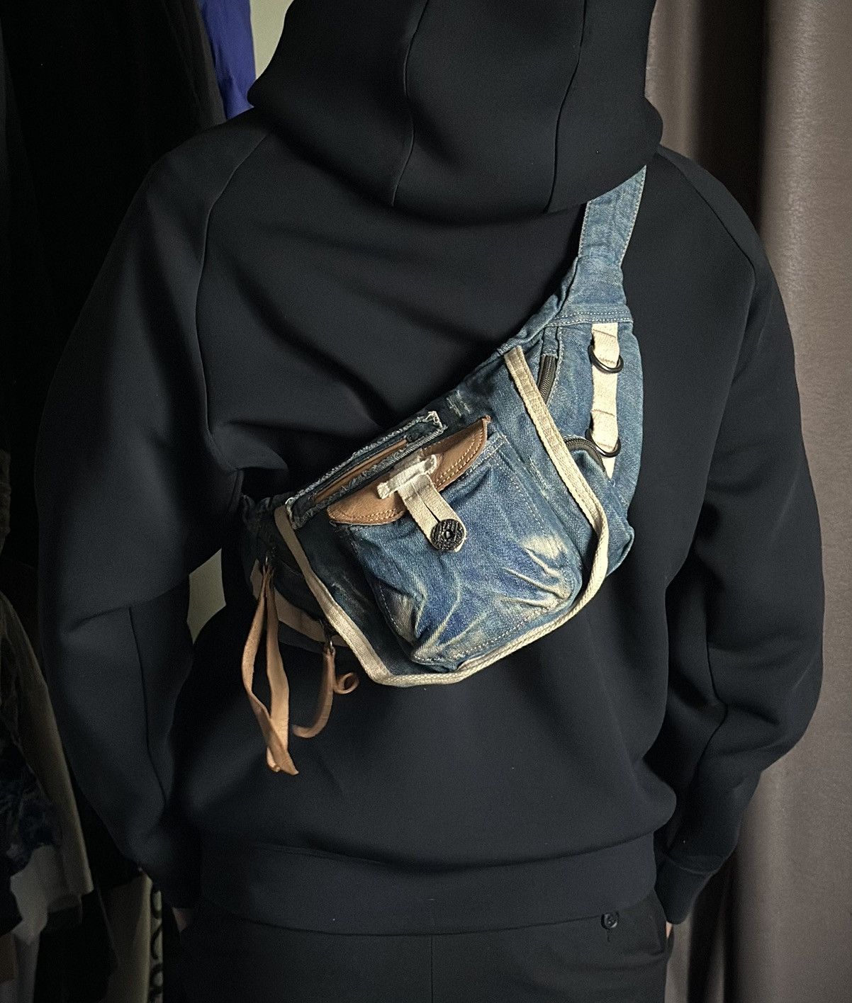 Evisu × Japanese Brand × Vintage Evisu Yamane Denim Waist Bag