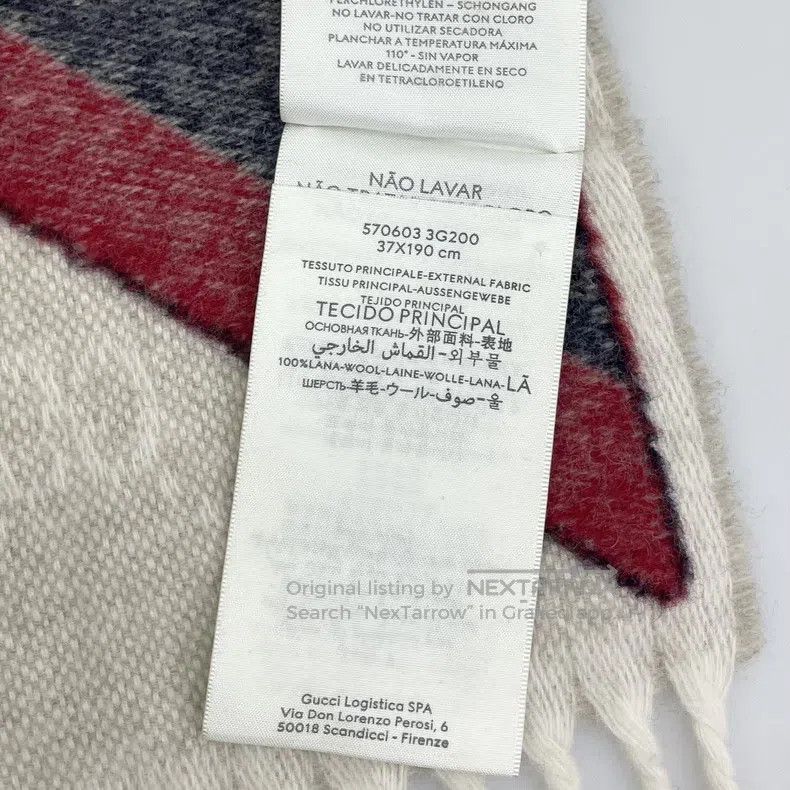 Gucci Gucci Double G jacquard striped wool tassel scarf Size ONE SIZE - 6 Thumbnail