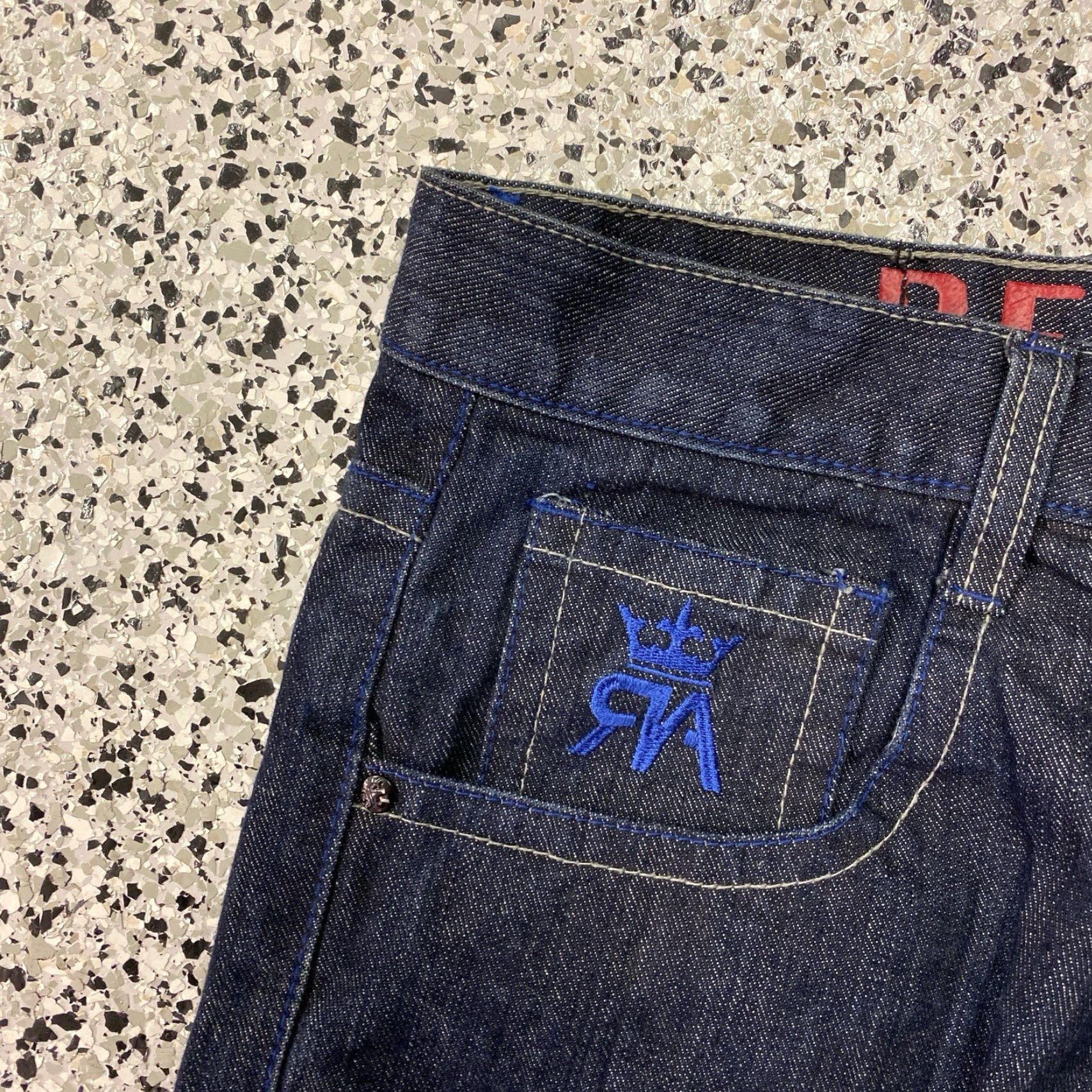 Vintage VINTAGE Red Ape Jeans Baggy Y2K Embroidered Jeans Wide-Leg 38 Blue EUC Mens Jeans Size US 38 / EU 54 - 4 Thumbnail