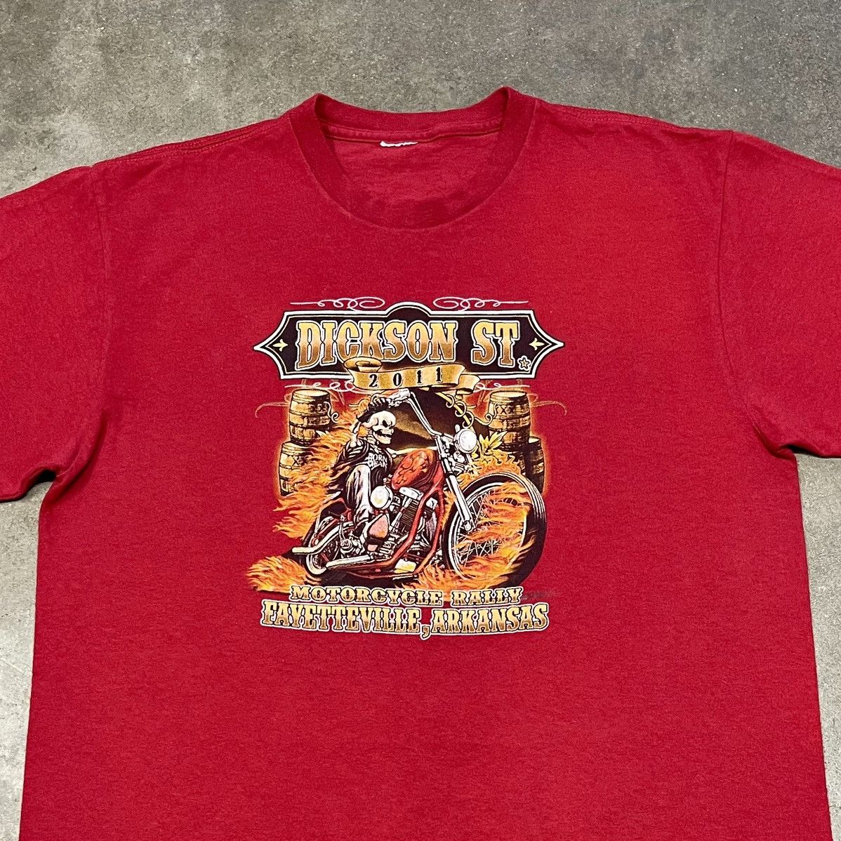 Vintage 2011 Sturgis Motorcycle Rally Dickson St Biker Graphic Tee Size US L / EU 52-54 / 3 - 2 Thumbnail