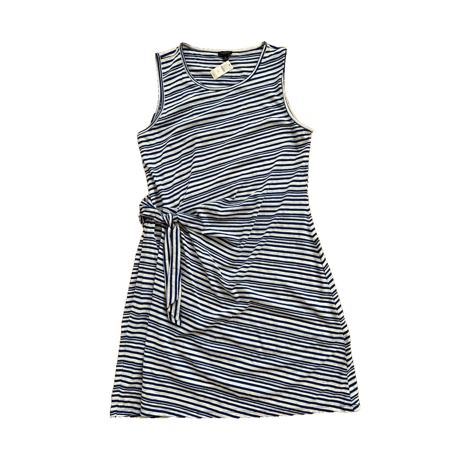 Robert Talbott Talbots Blue Sleeveles Tank Dress Side Tie Cotton XL A000911 Size XL / US 12-14 / IT 48-50 - 2 Thumbnail