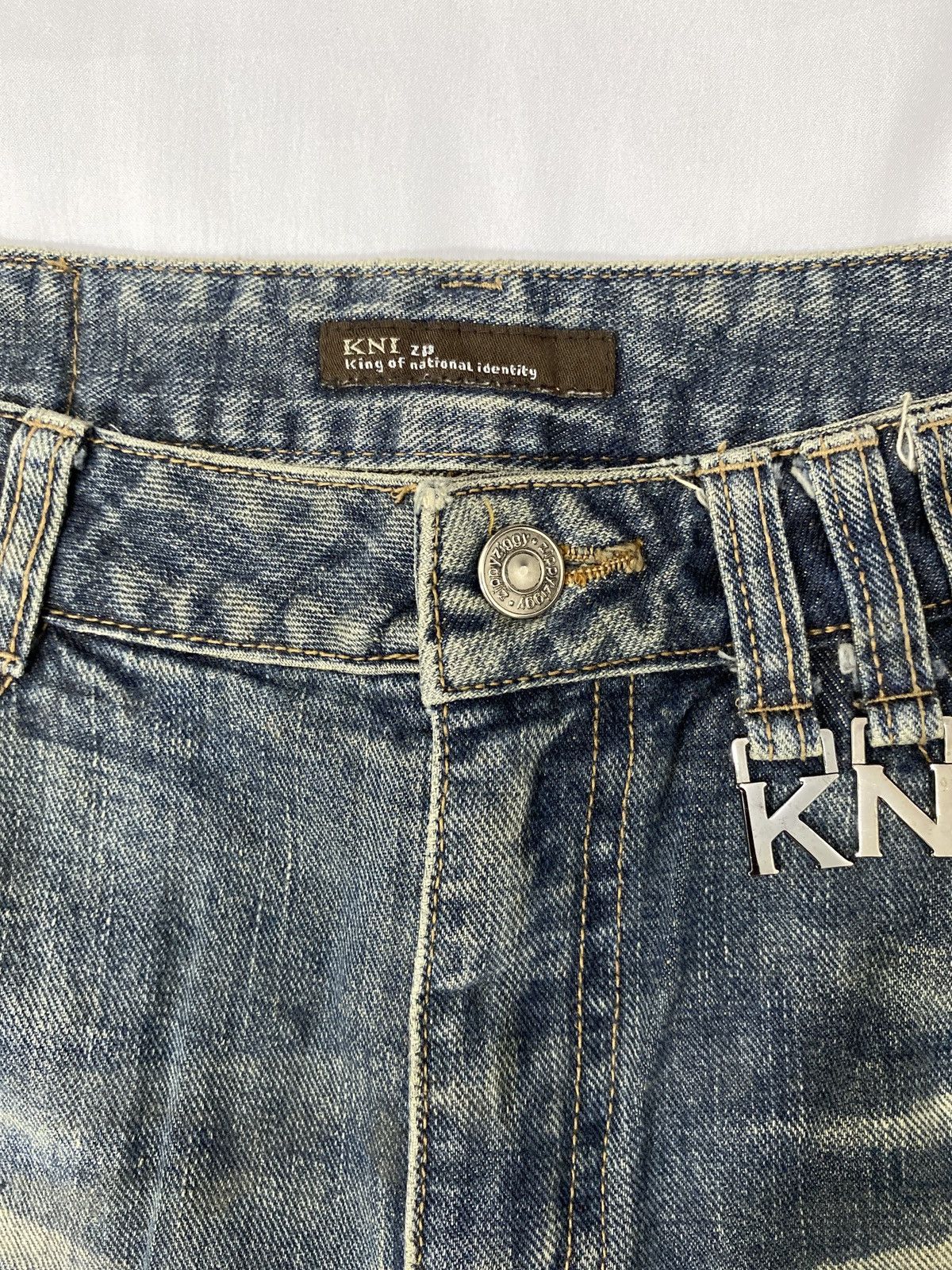 Beauty Beast Japanese Brand KNI distressed Studed denim pants Size US 32 / EU 48 - 5 Thumbnail
