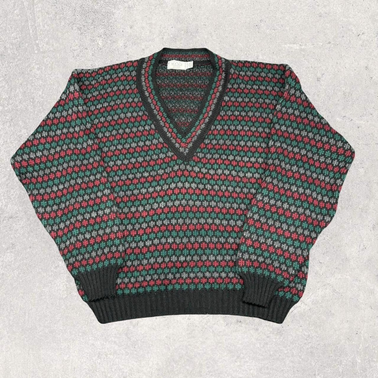 Vintage 1980s Vintage Grandpa Sweater Size US L / EU 52-54 / 3 - 1 Thumbnail