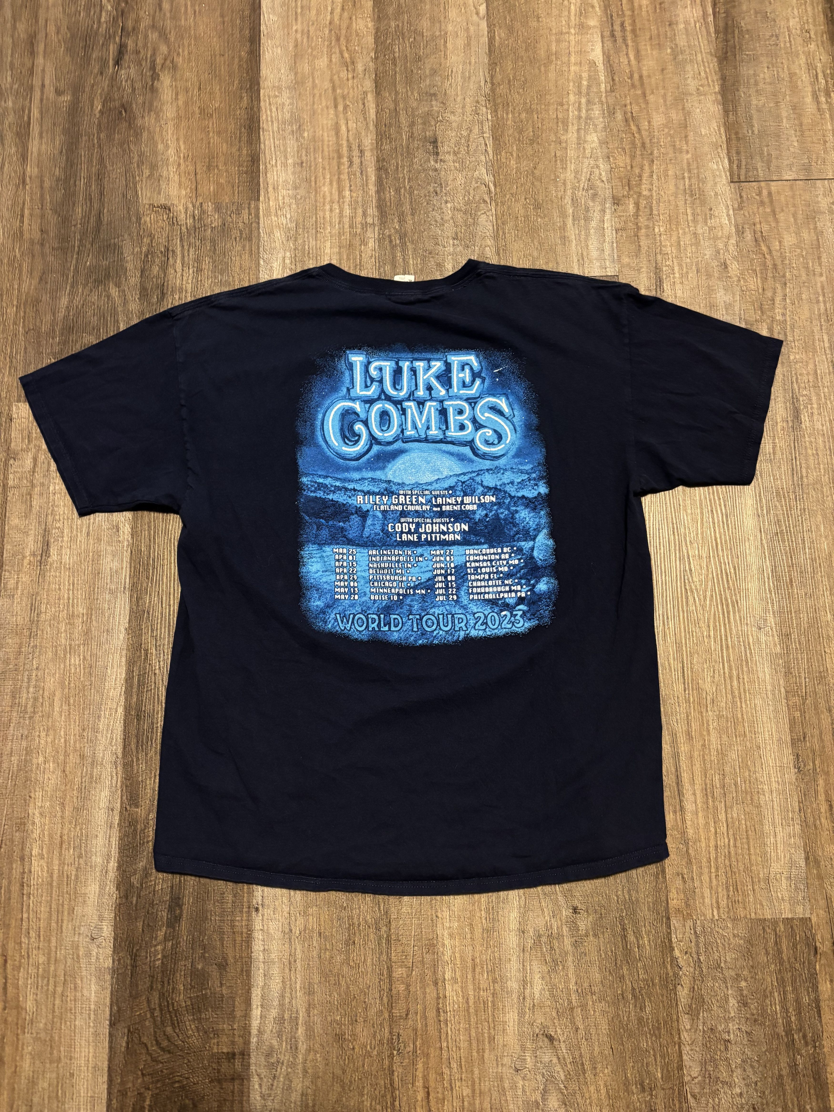 Fruit Of The Loom 2023 Luke Combs World Tour Tee Shirt Size US XL / EU 56 / 4 - 3 Thumbnail