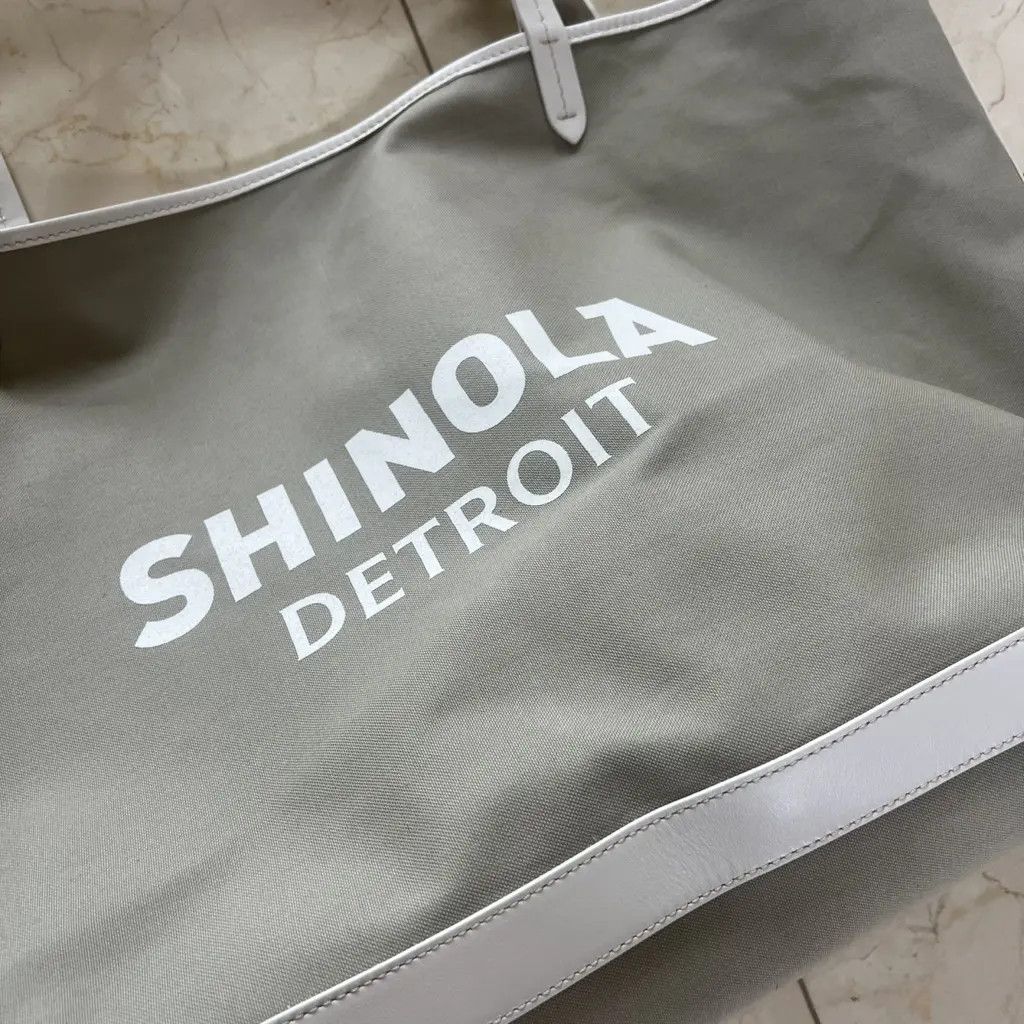 Shinola Shinola Detroit Large Logo Tote Bag — Beige Canvas Size ONE SIZE - 1 Thumbnail