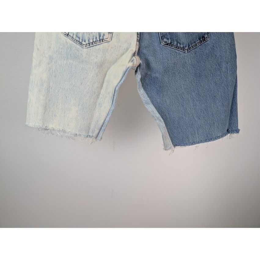 Gallery Dept. o1rshd1 Paneled Denim Shorts in Indigo Blue / Off White Size US 32 / EU 48 - 14 Thumbnail