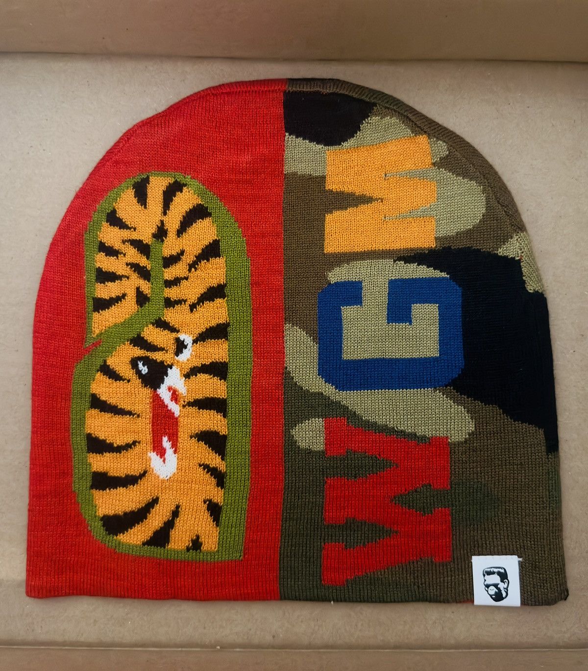 Bape {BNWT} Bape WGM Shark Camo/Red Beanie Size ONE SIZE - 2 Thumbnail