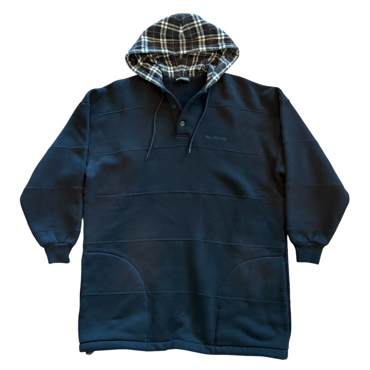 Balenciaga Balenciaga 2016 Checkered Hood Pullover Jacket Size US XXS / EU 40 - 1 Thumbnail