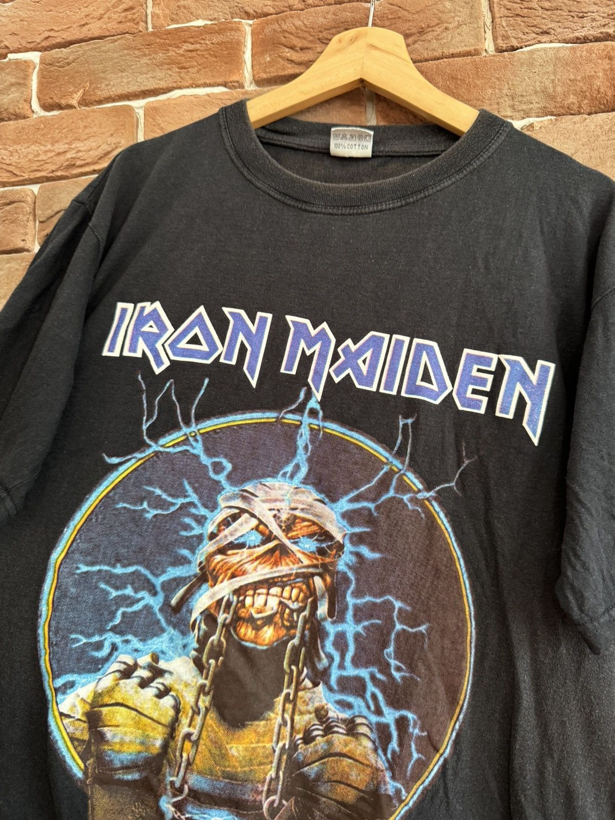 Band Tees Vintage 90s Iron Maiden Washed Heavy Metal Band Tee Tour Size US L / EU 52-54 / 3 - 4 Thumbnail
