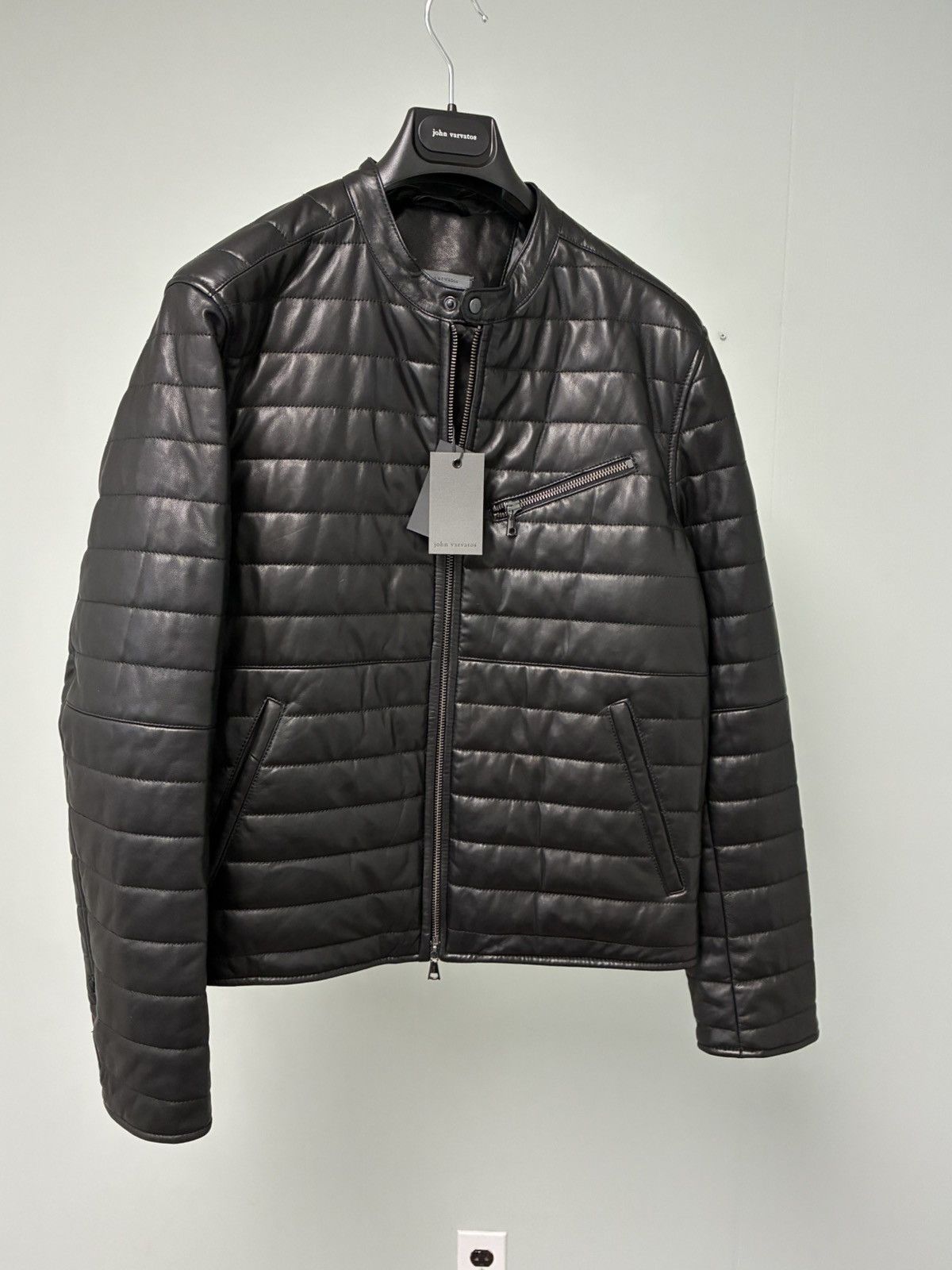 John Varvatos Kitt Quilted Racer Jacket EU 5 USA 40 Size US M / EU 48-50 / 2 - 7 Thumbnail