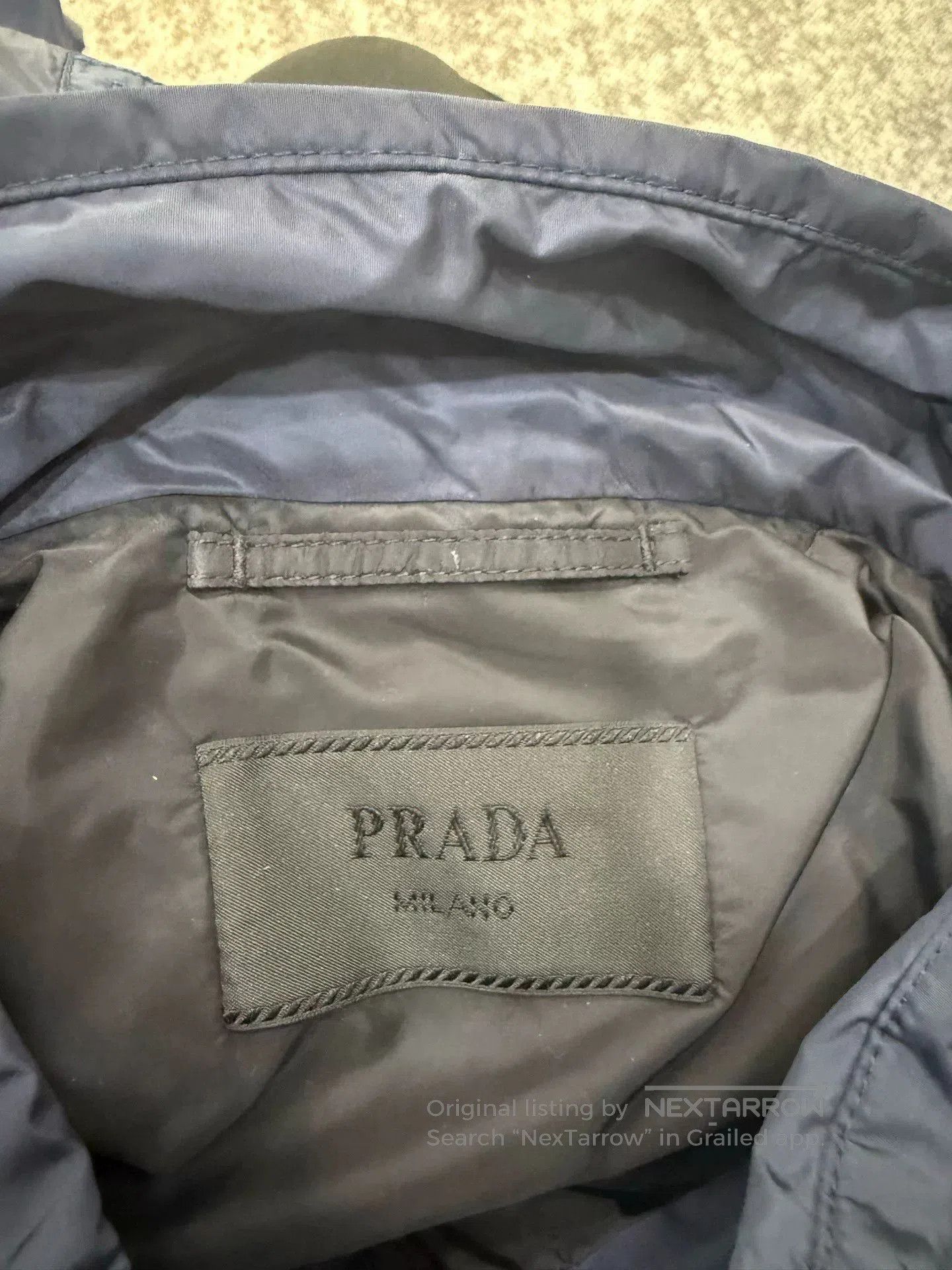Prada Prada Dark Blue Triangle Logo Jacket. Size US S / EU 44-46 / 1 - 4 Thumbnail
