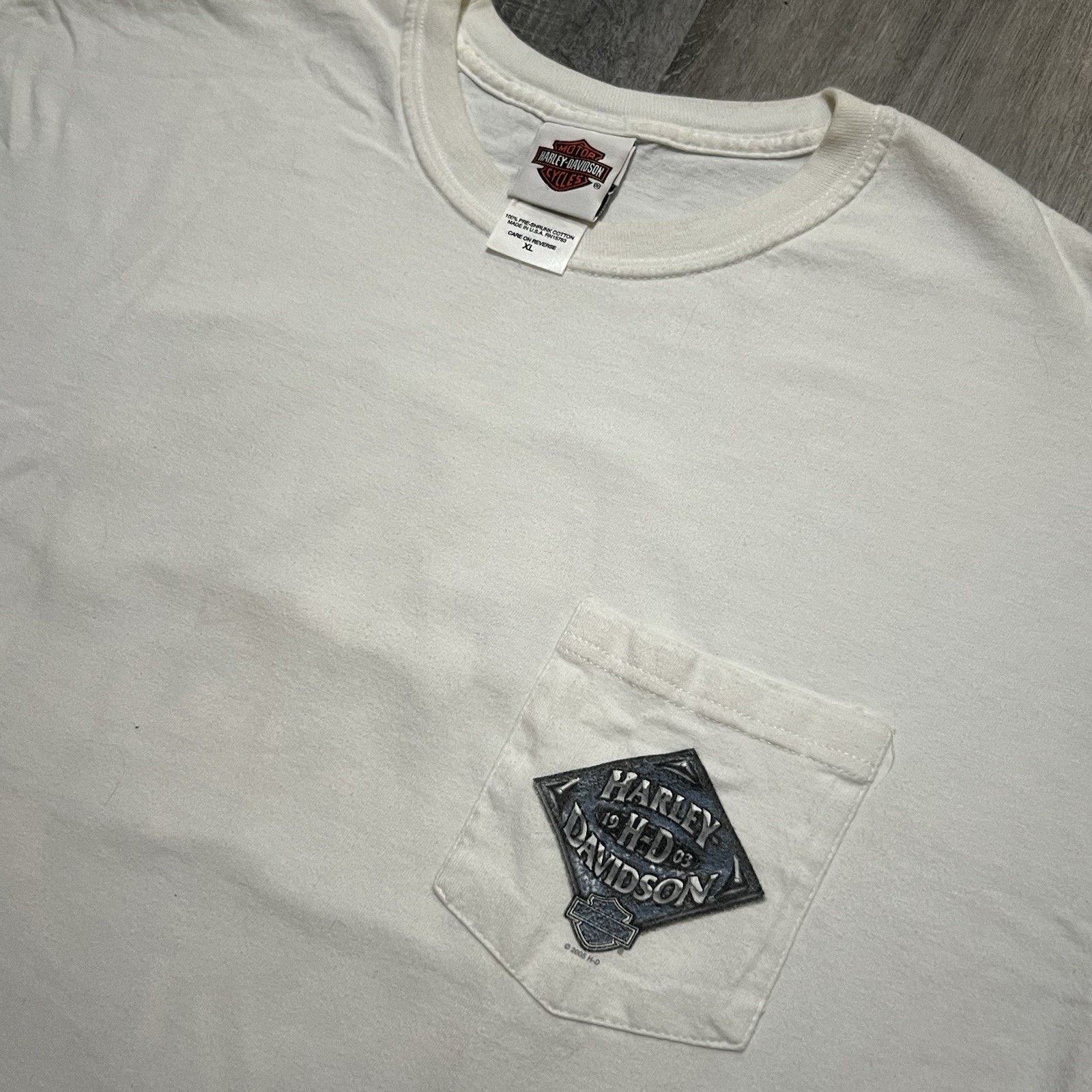 Vintage VTG Harley Davidson Tulsa Oklahoma White Biker T Shirt XL Size US XL / EU 56 / 4 - 3 Thumbnail