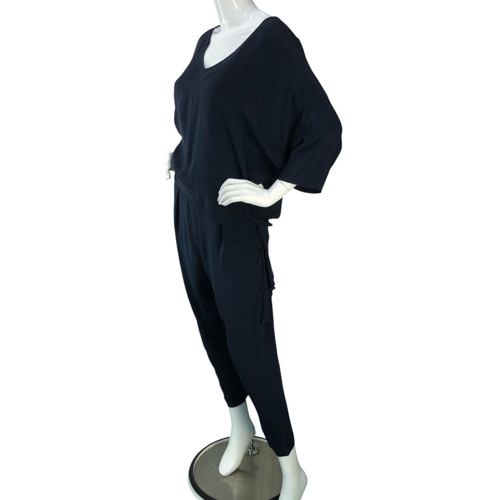 Rachel Comey Rachel Comey Jumpsuit 8 Silk Wide Leg V Neck Draped Pantsuit Size 30" / US 8 / IT 44 - 4 Thumbnail