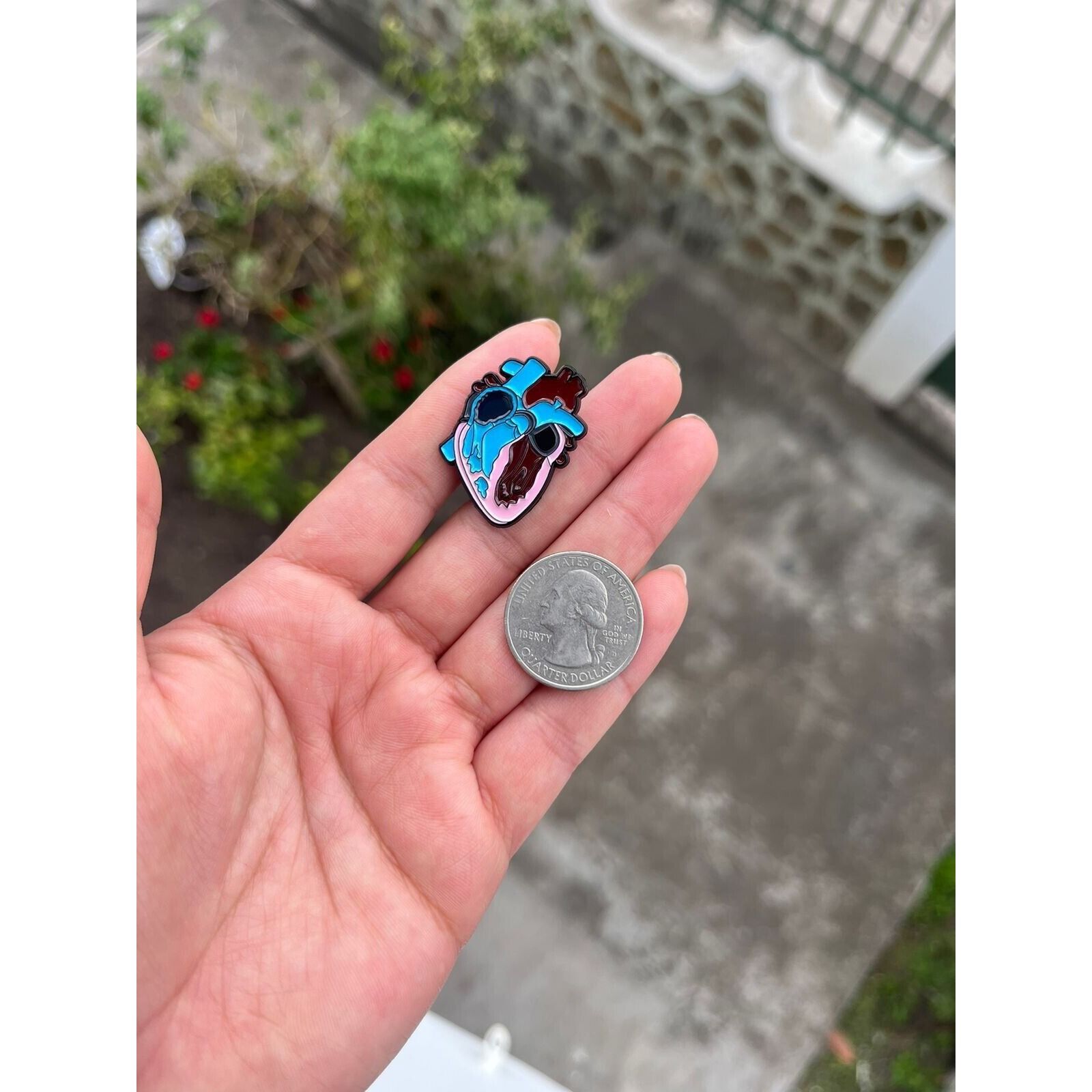 Other New Enamel heart with ventriloquists Brooch Cardiologis Doct Size ONE SIZE - 2 Thumbnail