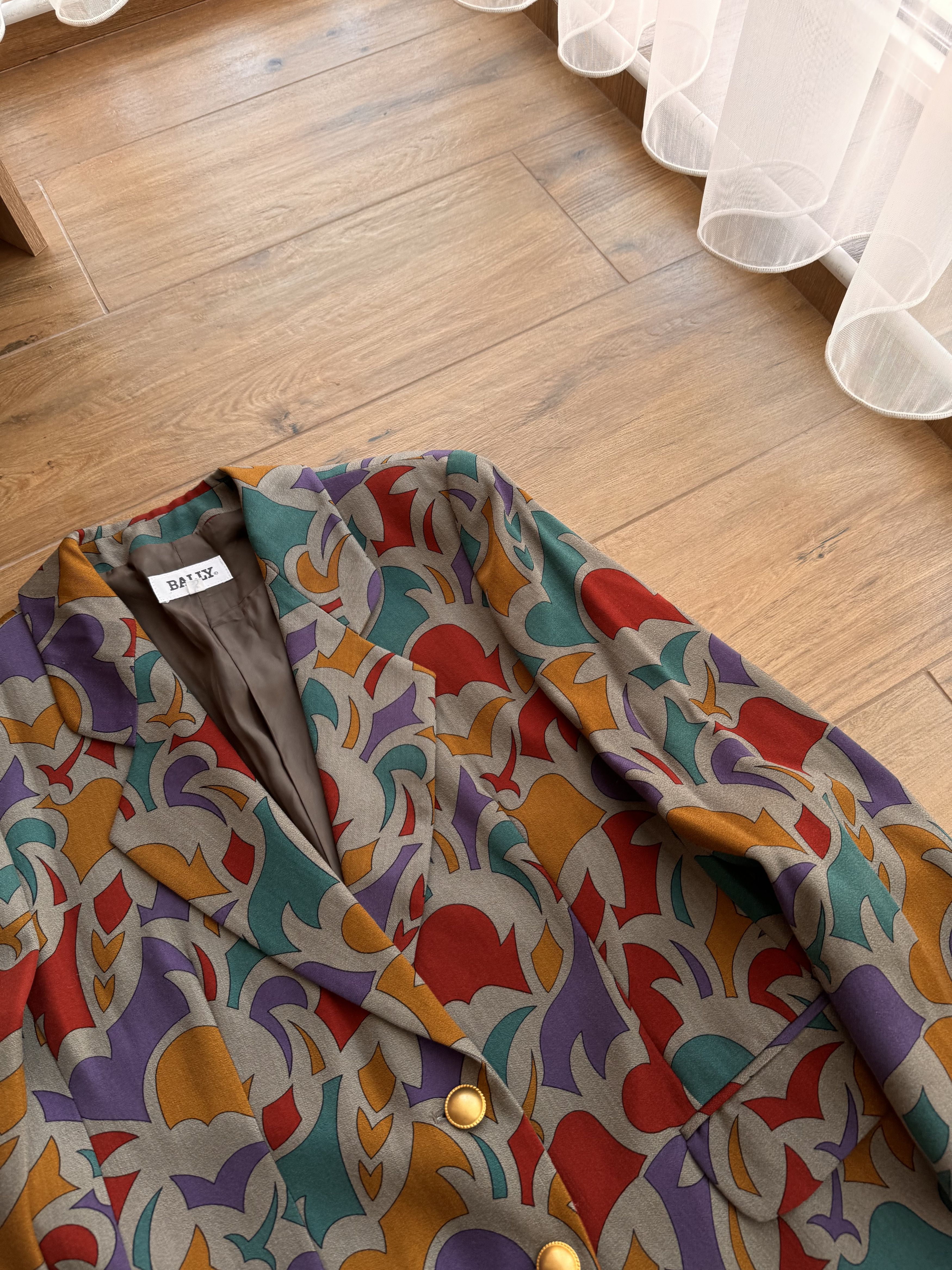 Bally Vintage Bally Gruppo GFT Collaudo Wool Floral Blazer&Ski Size L / US 10 / IT 46 - 7 Thumbnail