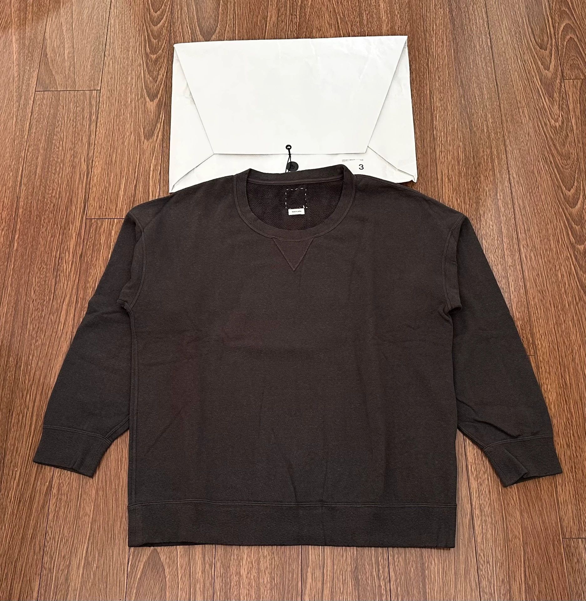 VISVIM Jumbo Sweat L/S Uneven Dye 21SS Black