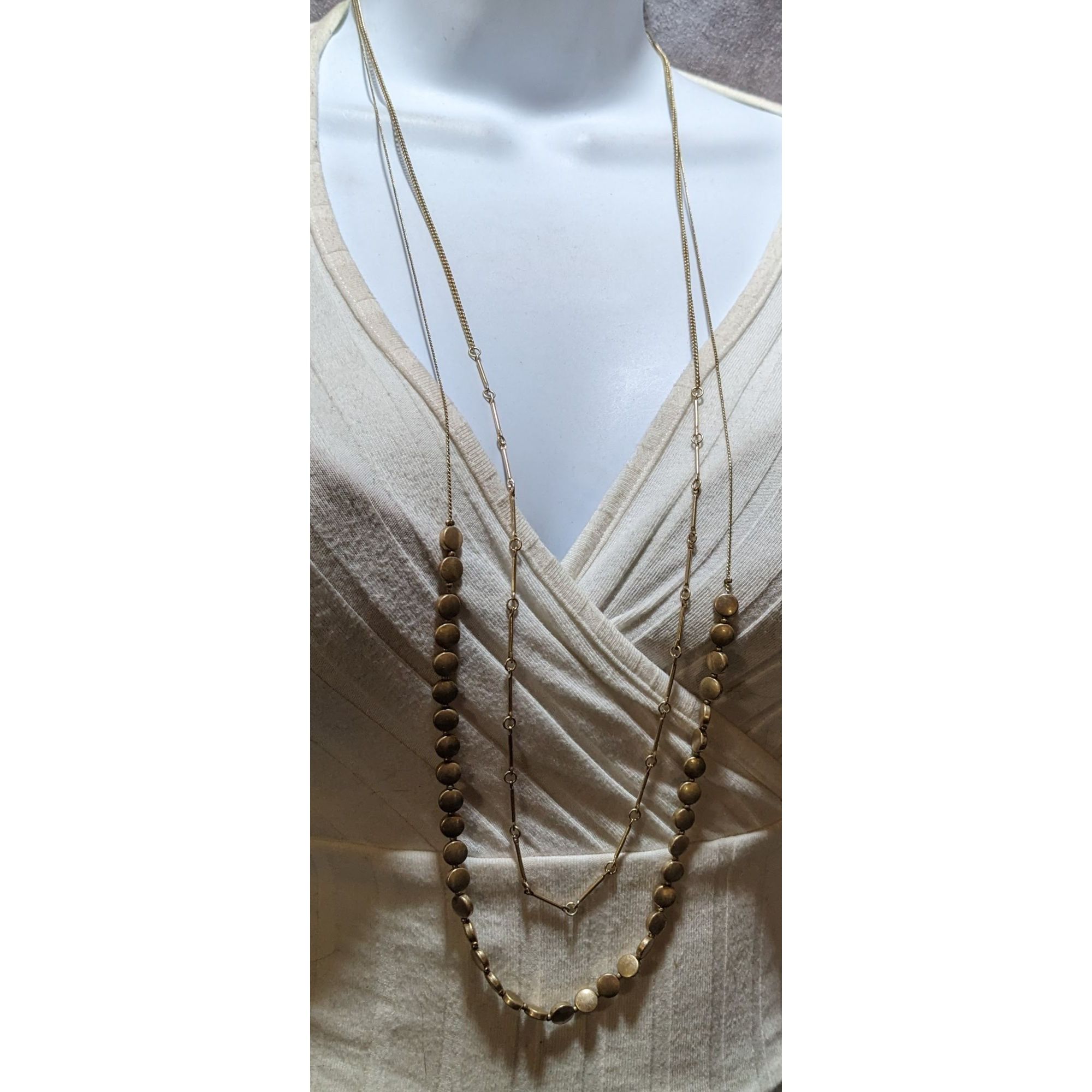 Other Preppy Multilayer Gold Chain Beaded Necklace Size ONE SIZE - 8 Thumbnail