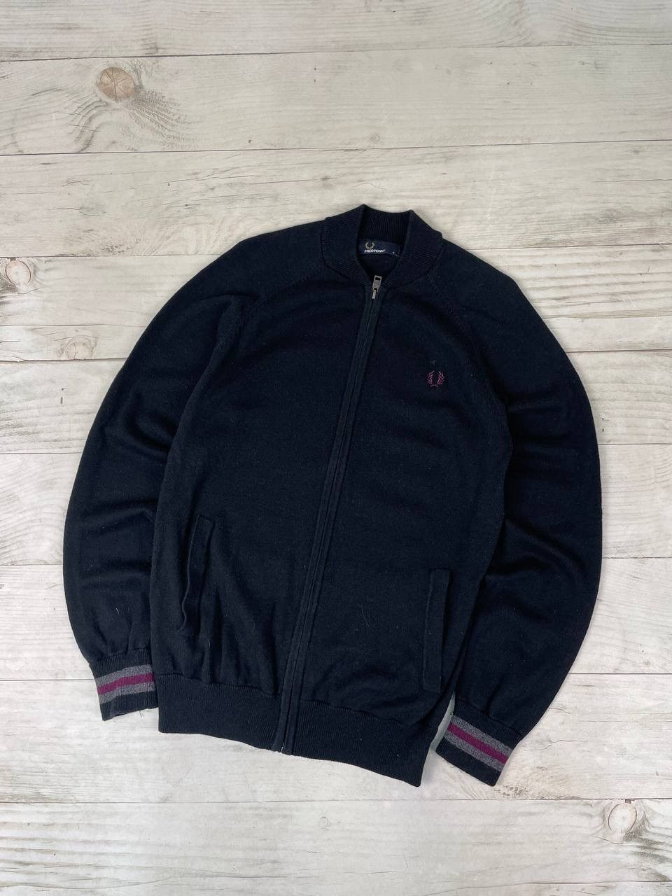 Fred Perry Fred Perry Wool Sweater Full Zip Knit Bomber Size US S / EU 44-46 / 1 - 1 Thumbnail