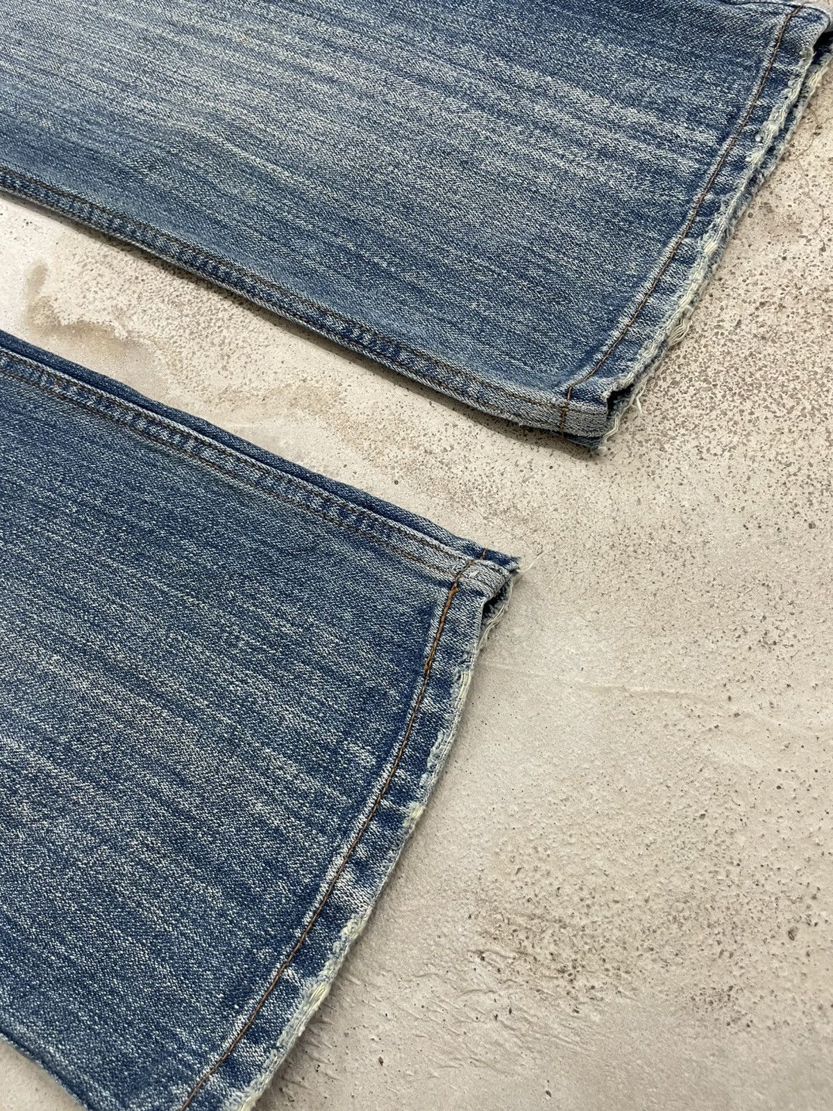 Japanese Brand Nylaus Distressed Rusty Denim Heavy Stitching Font Y2K Size US 32 / EU 48 - 6 Thumbnail