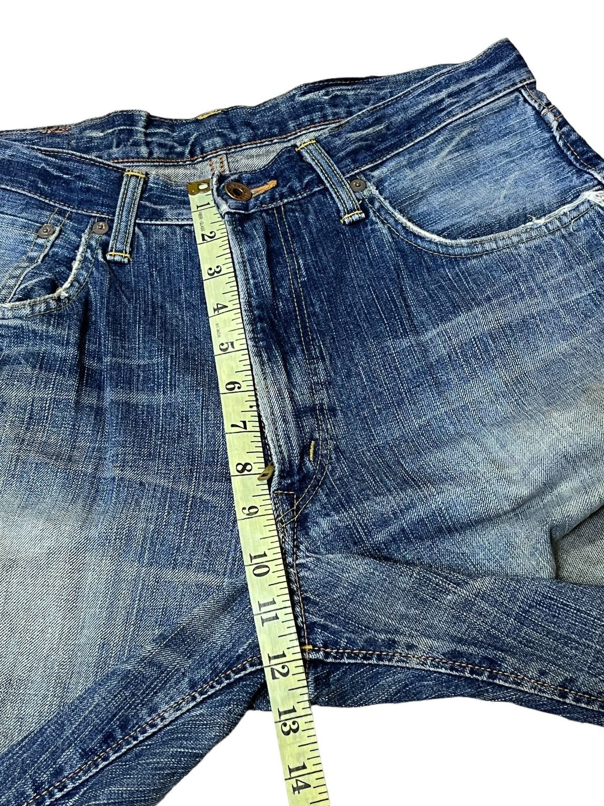 Edwin RIP🔥VINTAGE EDWIN 505-Z BUTTON FLY DISTRESSED SELVEDGE DENIM Size US 32 / EU 48 - 18 Thumbnail