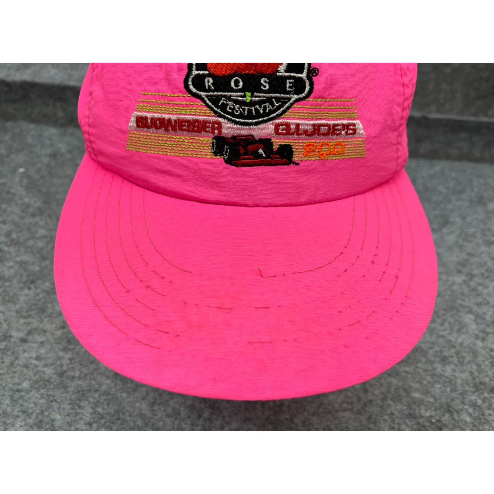 Vintage VINTAGE Portland Rose Festival GI Joe's Race Hat Cap Snap Back Adult One Size Pink Nylon Size ONE SIZE - 3 Thumbnail