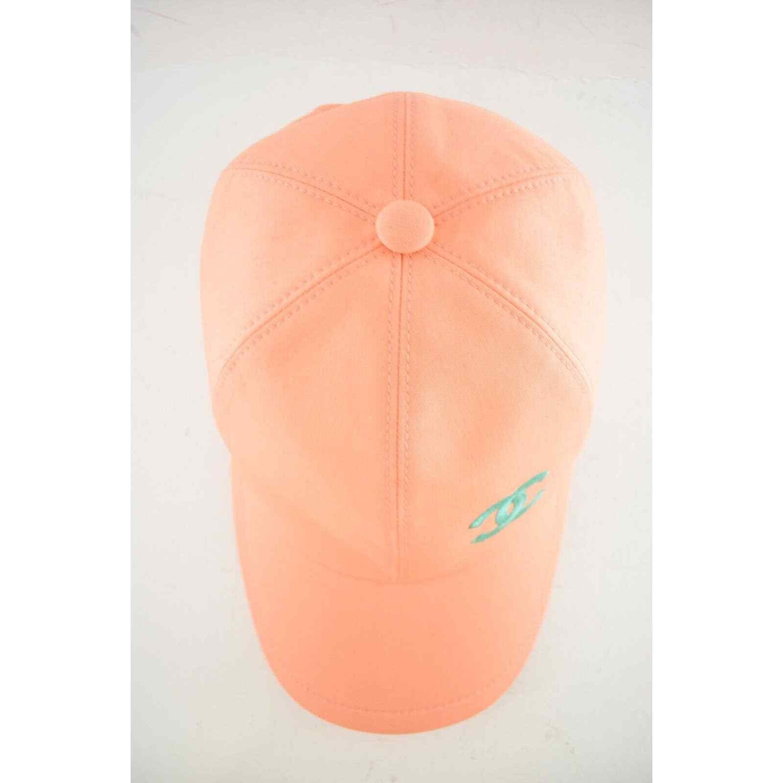 Chanel Chanel REV Orange Peach Turquoise Baseball Curved Peak Hat Size ONE SIZE - 7 Thumbnail