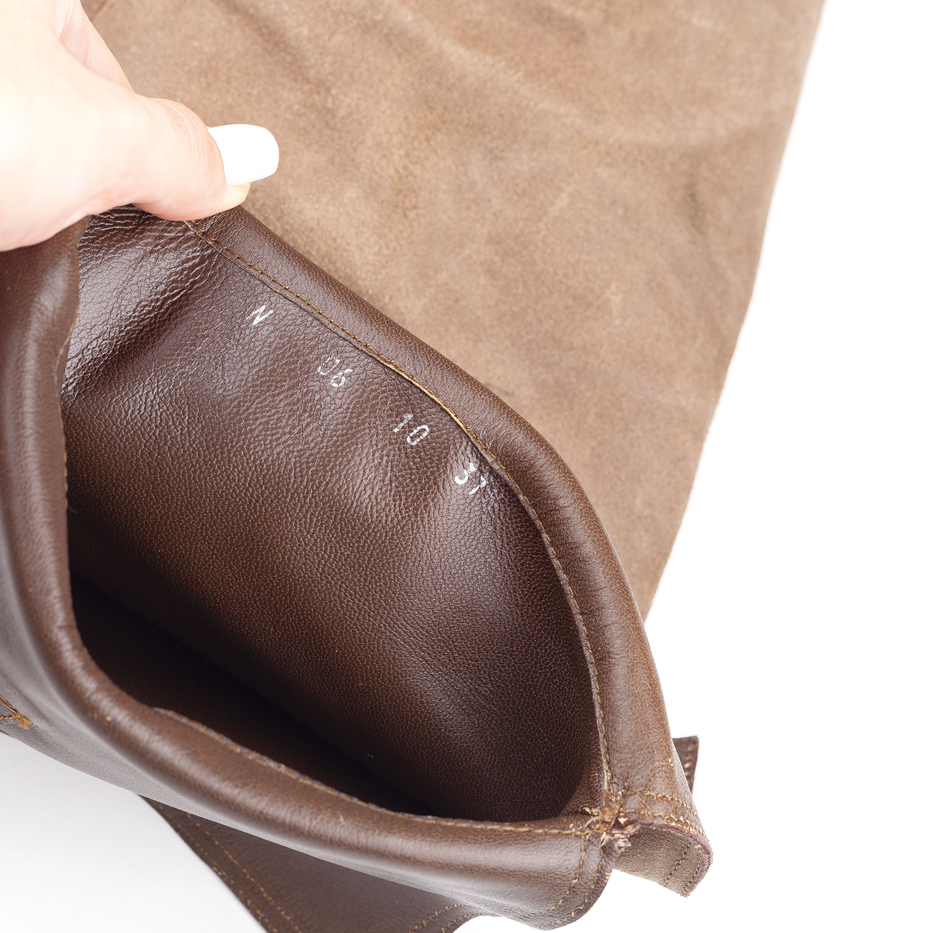 Dior Christian Dior Over The Knee Brown Leather Boots (37,5 EU) Size US 6.5 / IT 36.5 - 7 Thumbnail