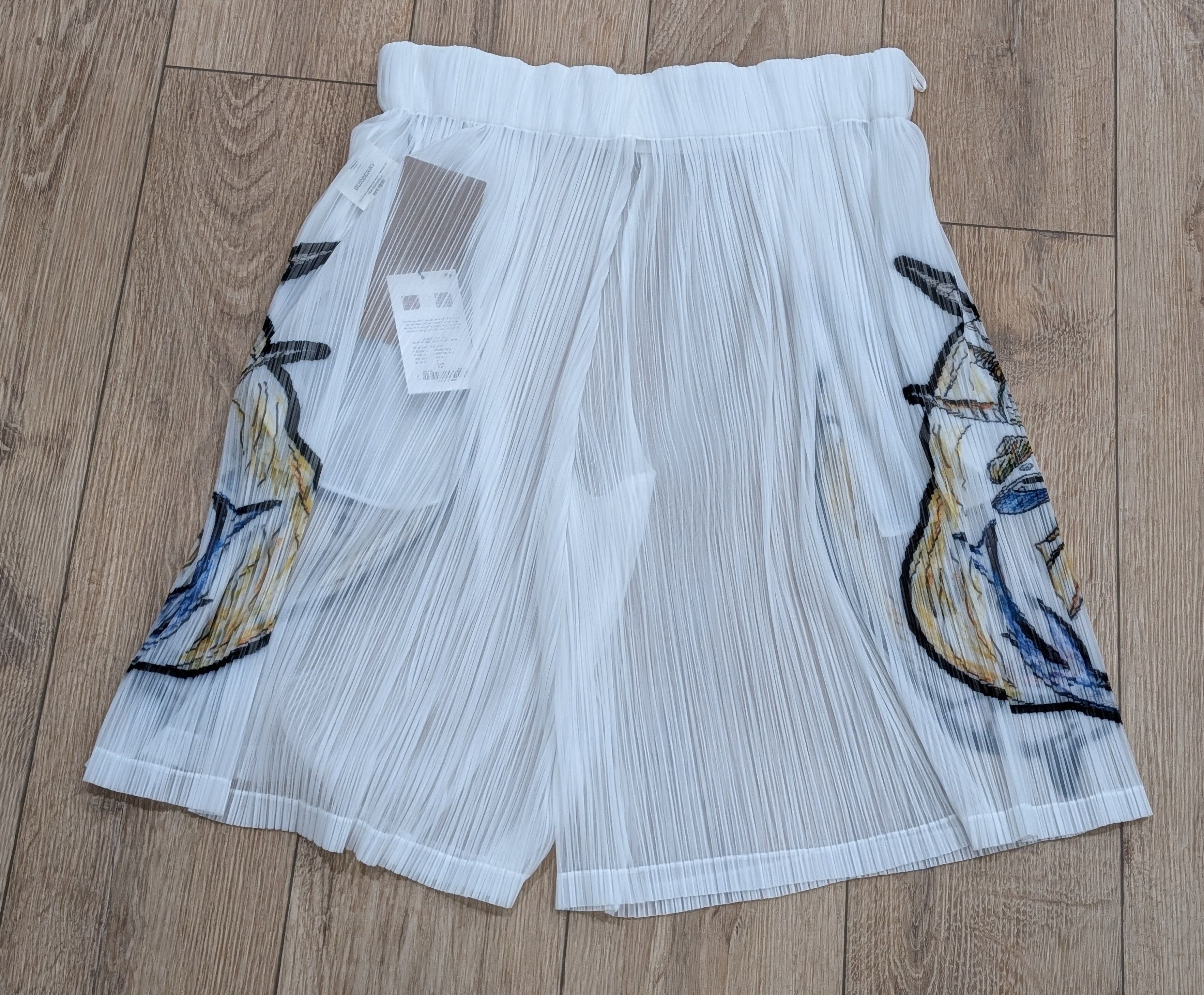 Burberry Burberry Marine Sketch Sheer Shorts White Small Size US 30 / EU 46 - 3 Thumbnail