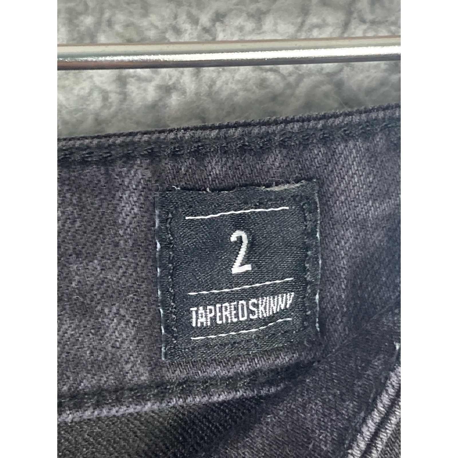 Other Kootinsen Women's Distressed Tapered Skinny Jeans Black 25 Size 25" / US 0 / IT 36 - 3 Thumbnail