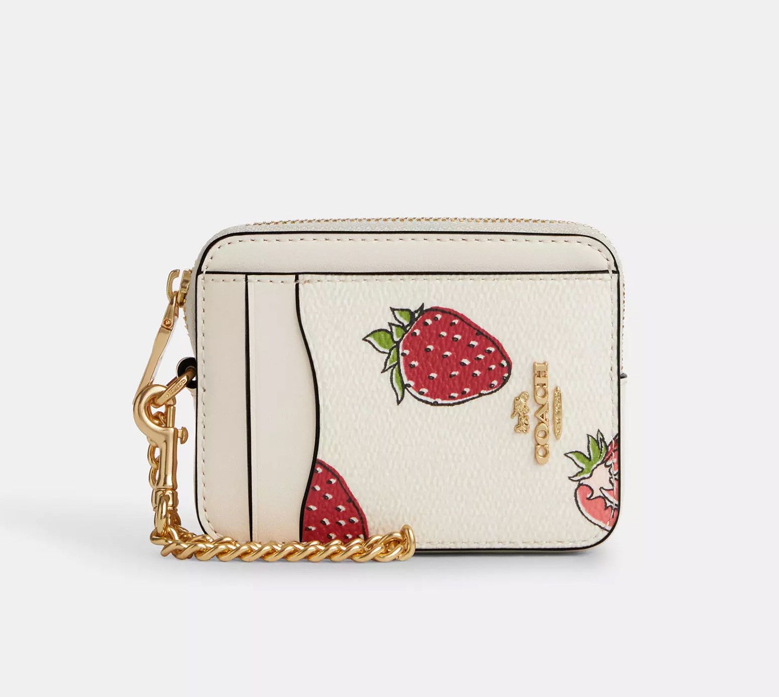 Coach Zip Card Case With Strawberry Print CAR32 Size ONE SIZE - 5 Thumbnail