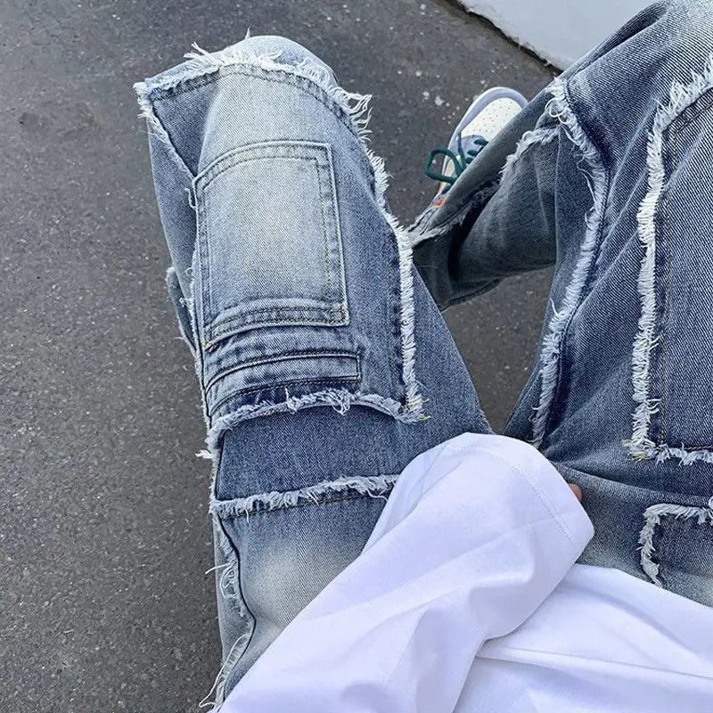 Designer × Vintage Pants wide legs retro stitched edges punk american style Size US 30 / EU 46 - 5 Thumbnail