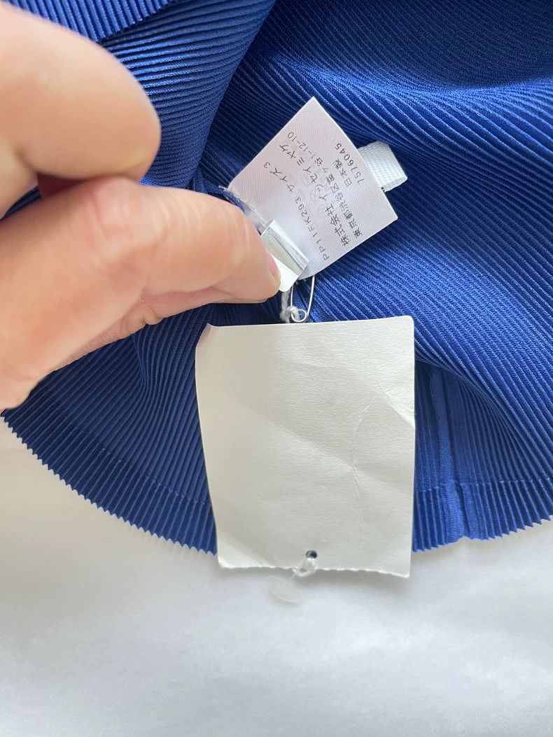 Issey Miyake Issey Miyake size:3 Blue pleated round-neck short-sleeved Size XS / US 0-2 / IT 36-38 - 5 Thumbnail