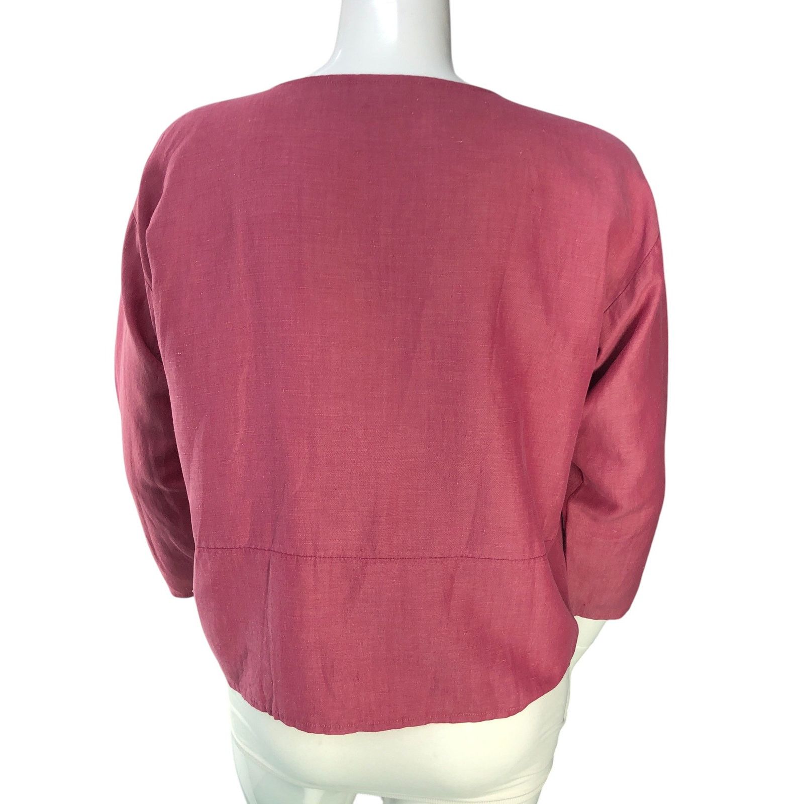 Eileen Fisher Eileen Fisher Size M Top Shirt Jacket Linen Silk POCKETS Size M / US 6-8 / IT 42-44 - 7 Thumbnail