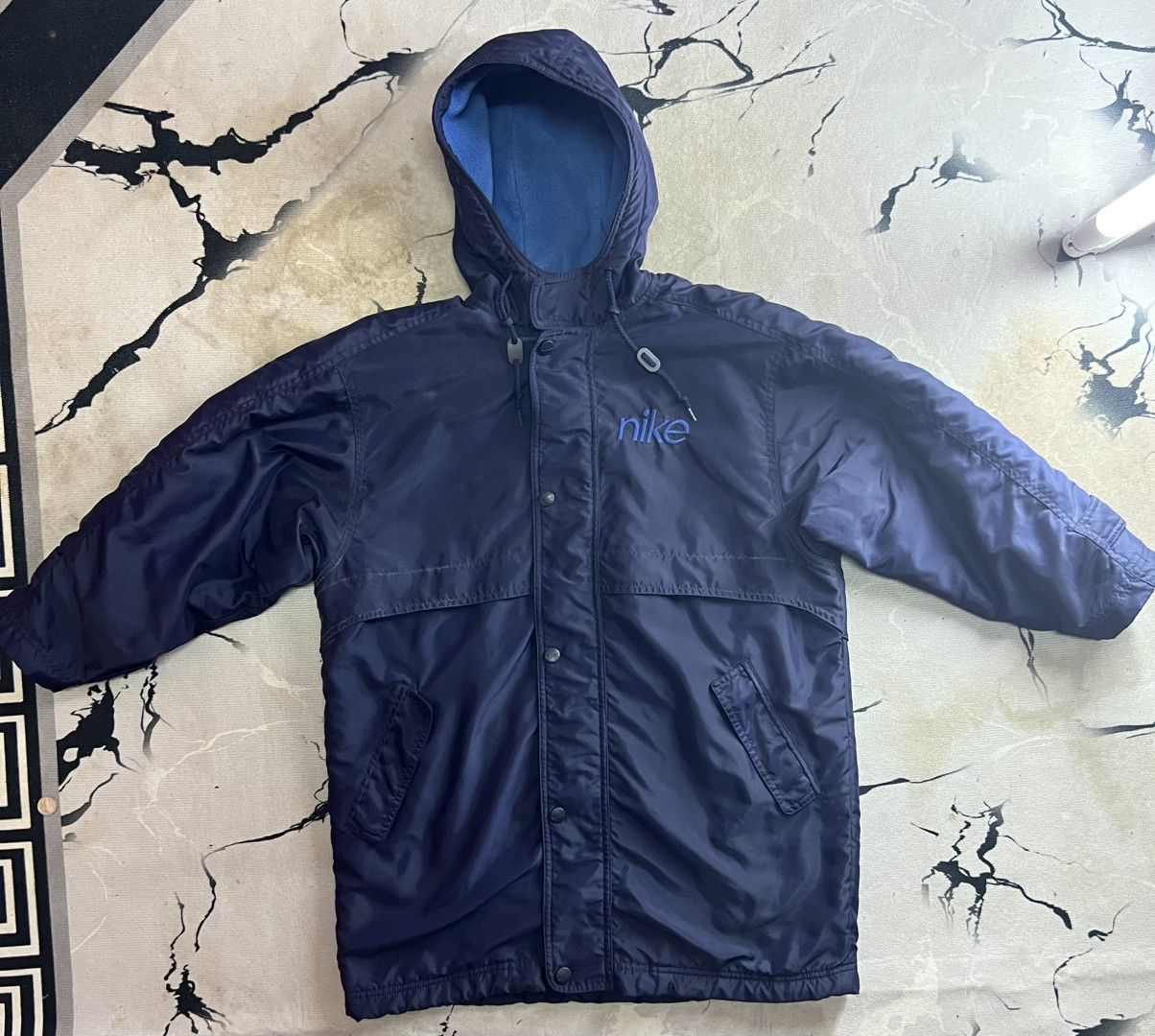 Nike × Vintage Vintage Nike Hoodie Back Swoosh Size US S / EU 44-46 / 1 - 1 Thumbnail