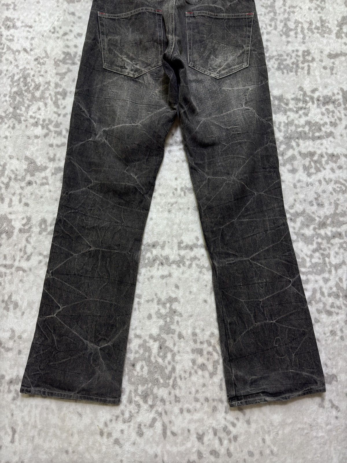 If Six Was Nine Y2K Wild Life Streetwear Poem Print Black Grey Jeans Size US 31 - 12 Thumbnail