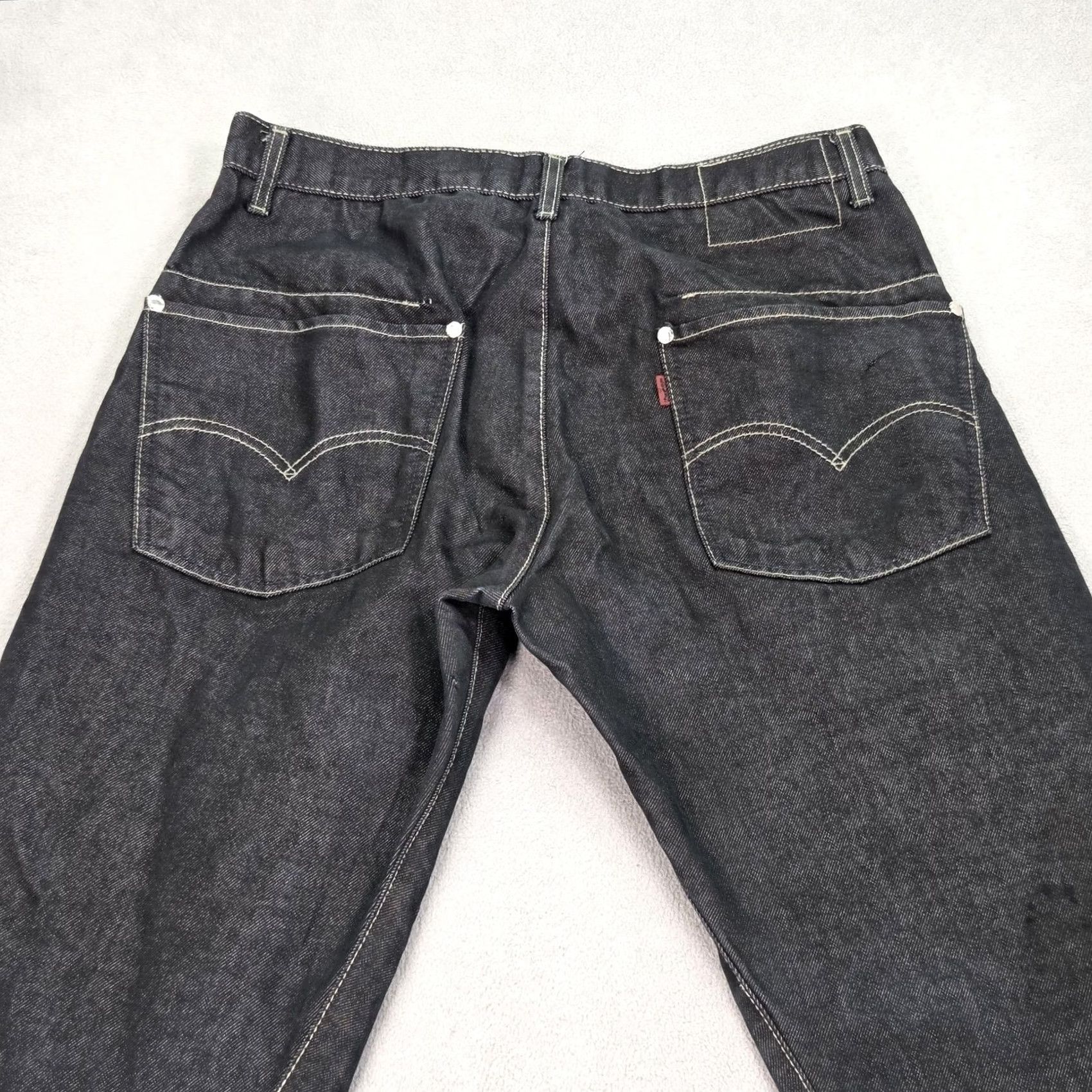 Levi's Levi's Premium Jeans Mens Black 29x28 Straight Zip 5-Pocket Engineered Twisted Seam Vintage No Size US 29 - 5 Thumbnail