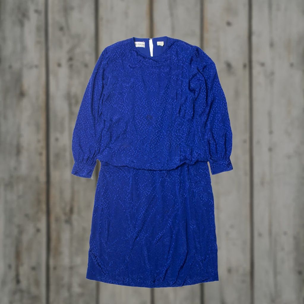 Vintage VINTAGE Bits and Pieces Blue Blouson Dress Shirt Size M / US 6-8 / IT 42-44 - 1 Thumbnail