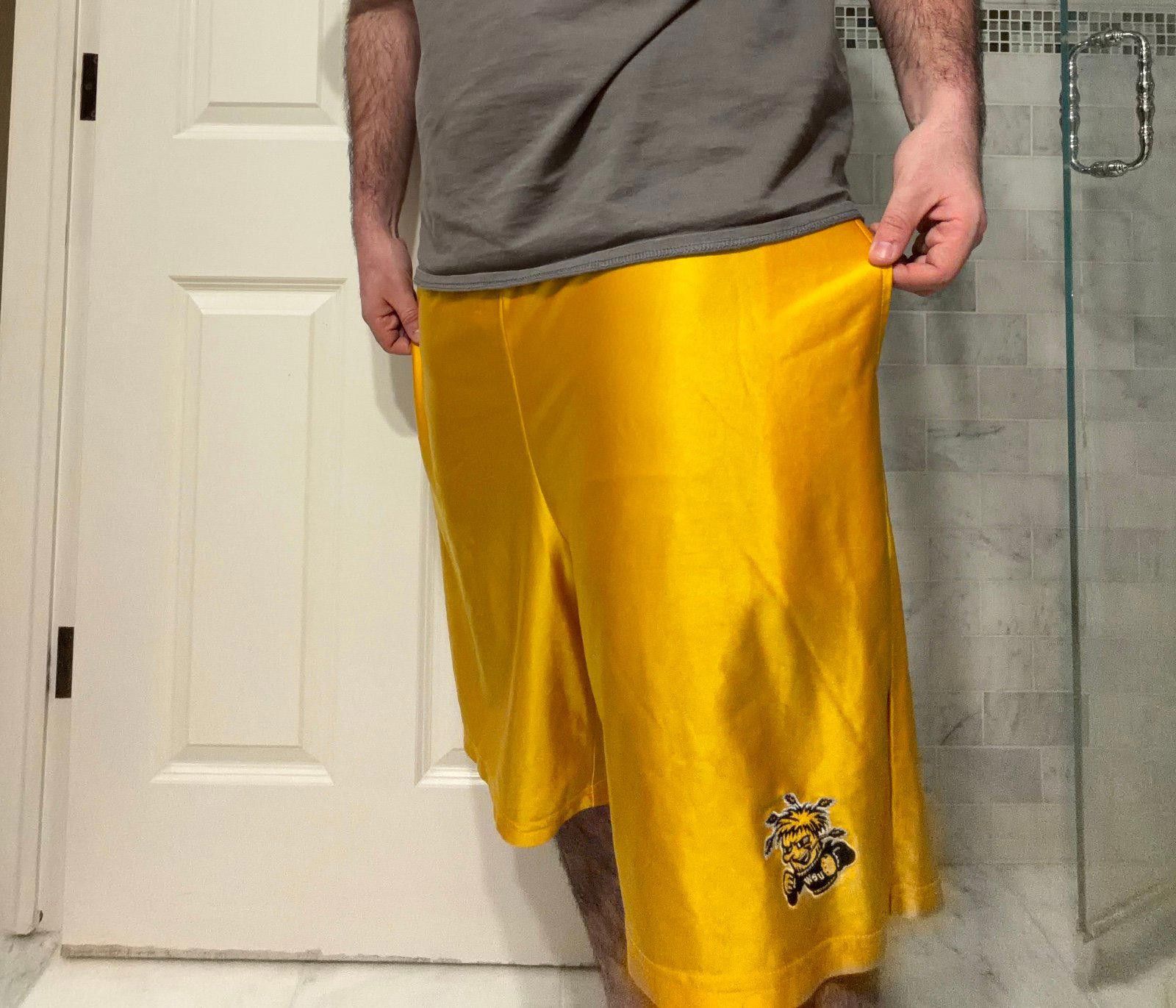 Nike Witchita State Shockers Gold Dazzle Satin Shorts Mens XL 90s Size US 36 / EU 52 - 1 Thumbnail