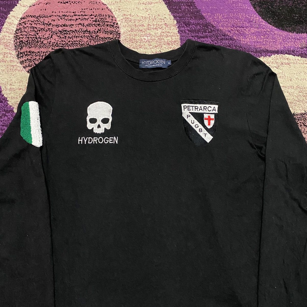 HYDROGEN Hydrogen Italy Skull Long Sleeve Size US XL / EU 56 / 4 - 2 Thumbnail