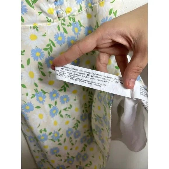Zara ZARA Floral Yellow/Blue Dress Size Small Size S / US 4 / IT 40 - 5 Thumbnail