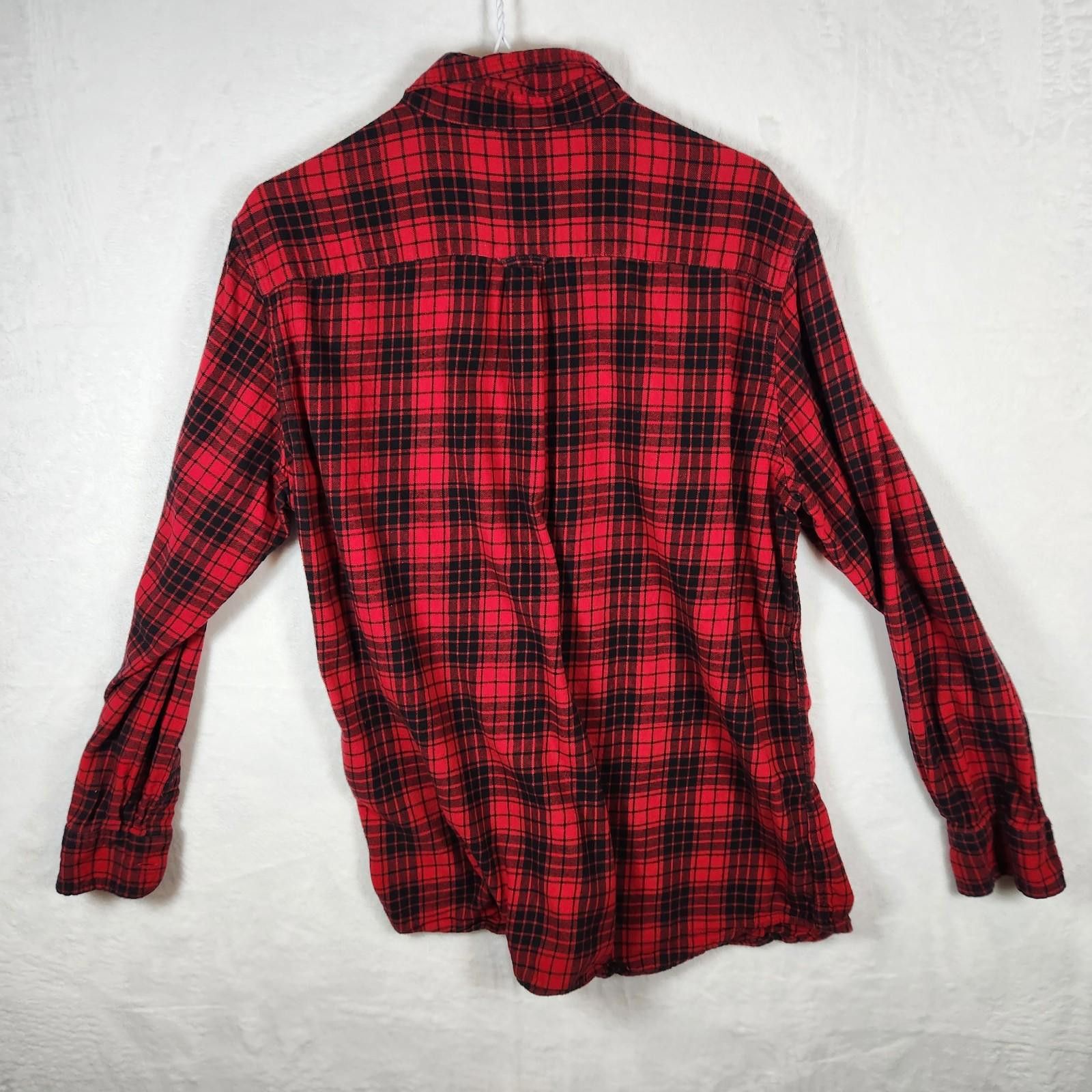 Chaps Chaps Red Plaid Brushed Flannel Size Large Cotton Size US L / EU 52-54 / 3 - 8 Thumbnail