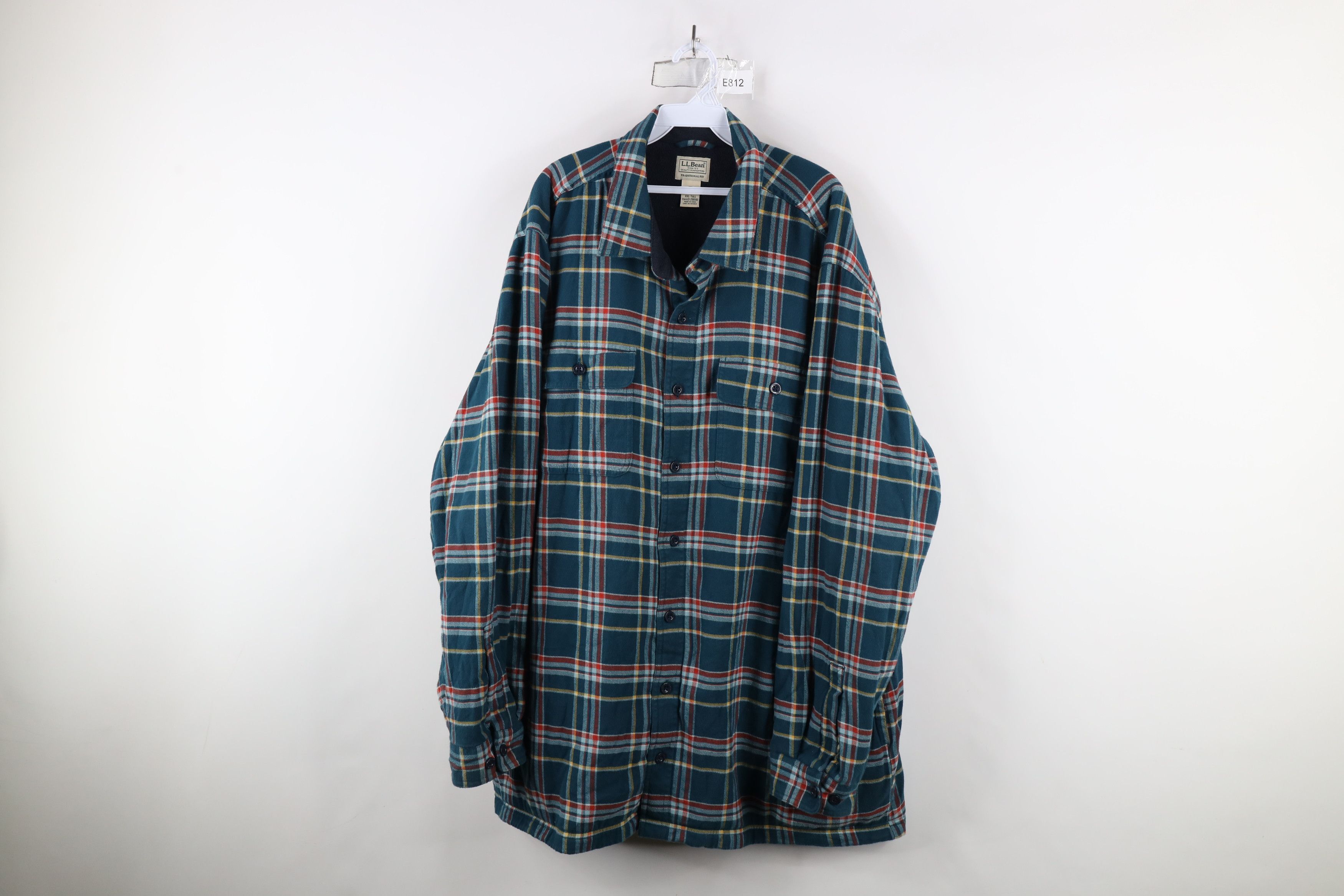 L.L. Bean × Vintage Vintage LL Bean Lined Flannel Button Shirt Jacket Shacket Size US XXL / EU 58 / 5 - 1 Thumbnail