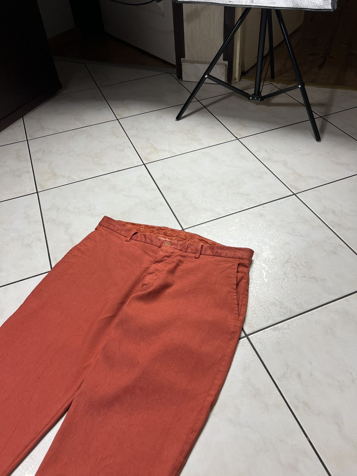 Etro Etro Milano casual linen cotton chino orange trousers Size US 34 / EU 50 - 9 Thumbnail